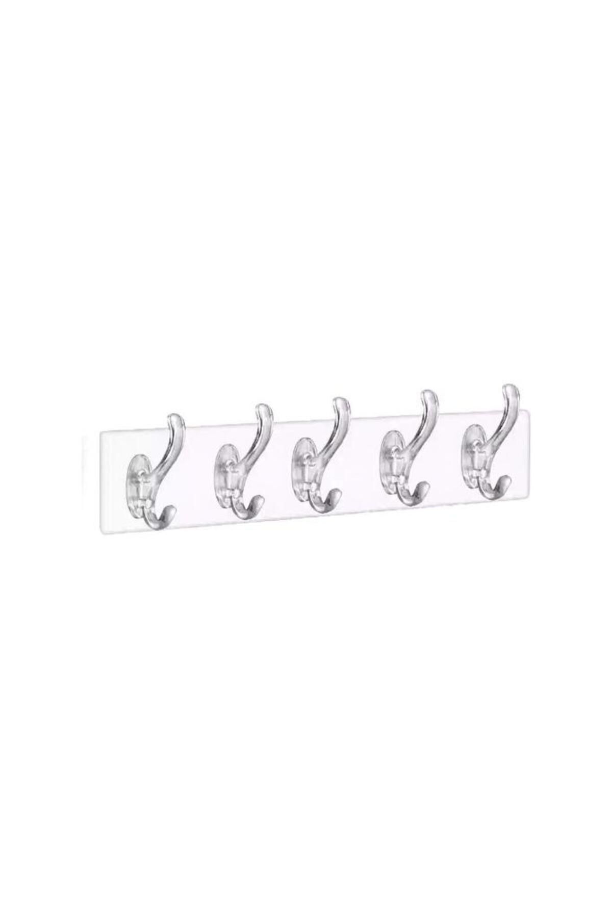 1 Piece 5 Li Self-Adhesive Plastic Transparent Hanger Mıt1012