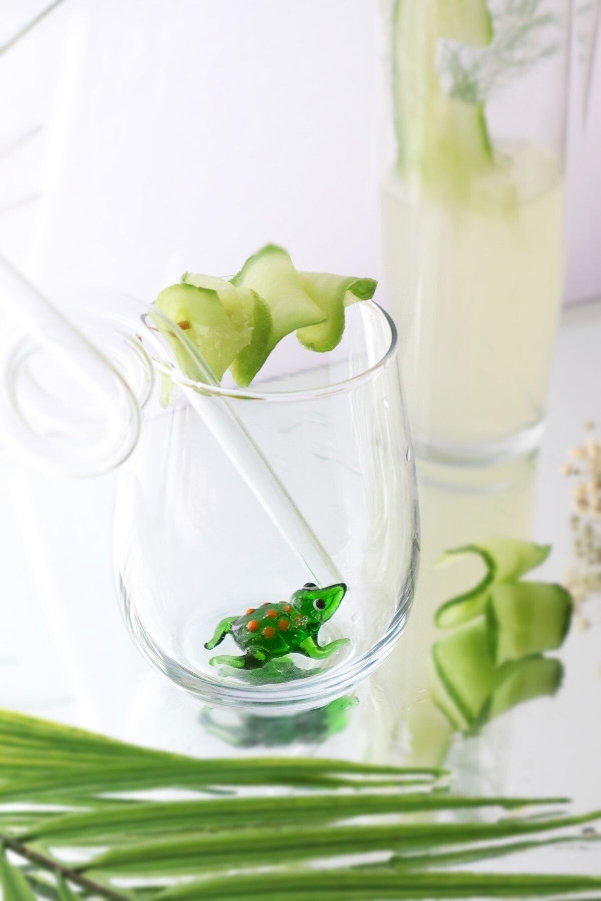 ADAMODART-Frog Figured Murano Glass Handmade Single Water Glass 3