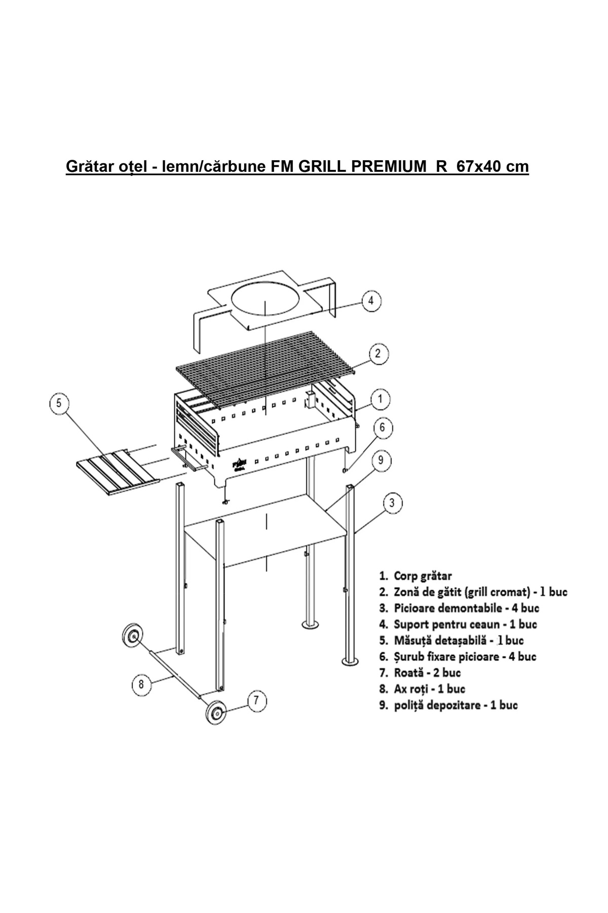 Fm Grill Izgara Premium R 67x40 cm 4