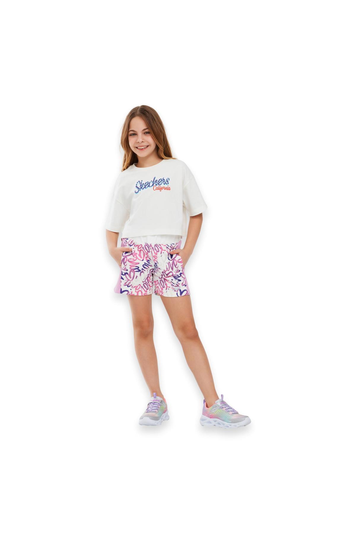 اسکچرز شلوارک دخترانه سفید 3 اینچی 2Xi-Lock G مدل SK241043