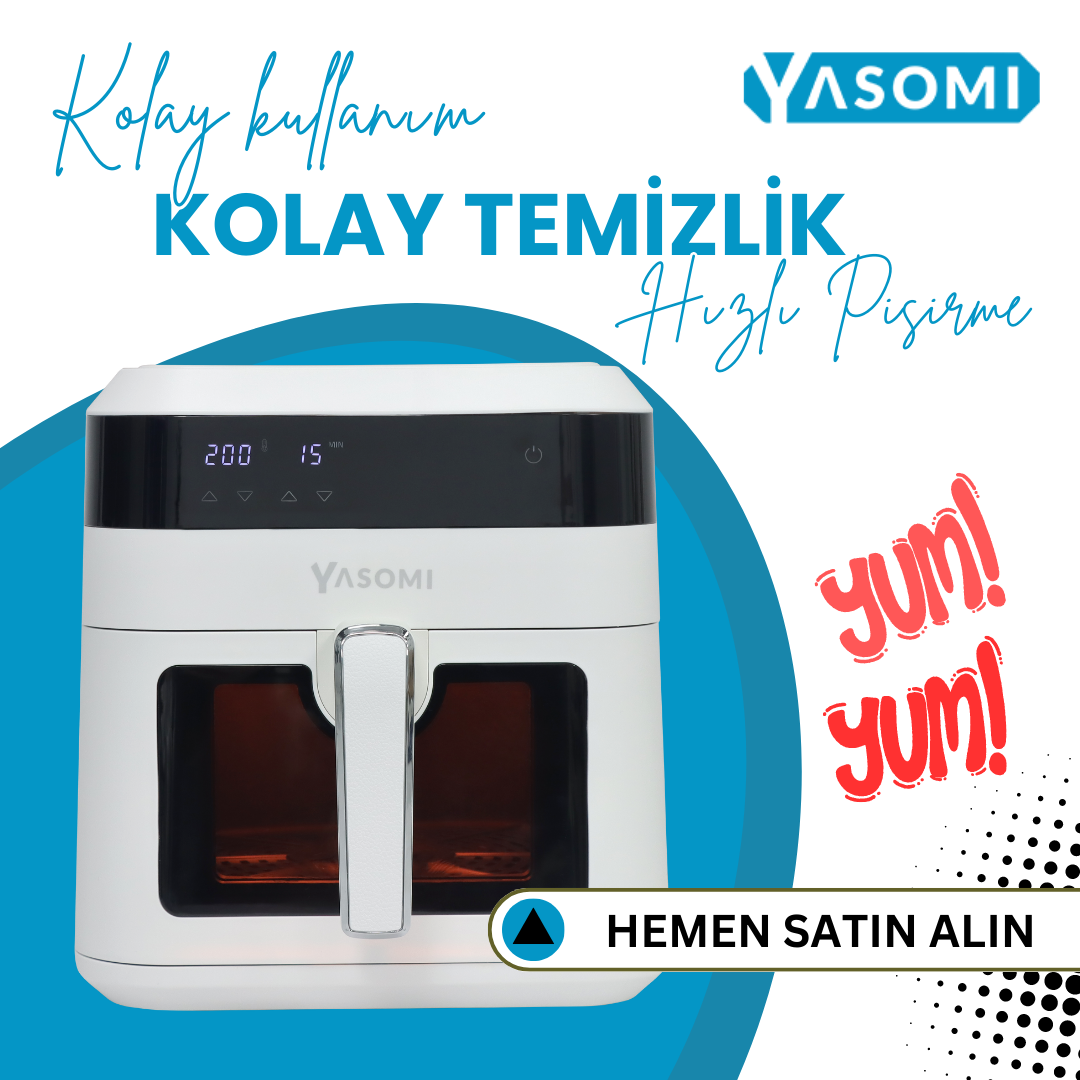 Yasomi Y60 Camlı Fritöz Beyaz