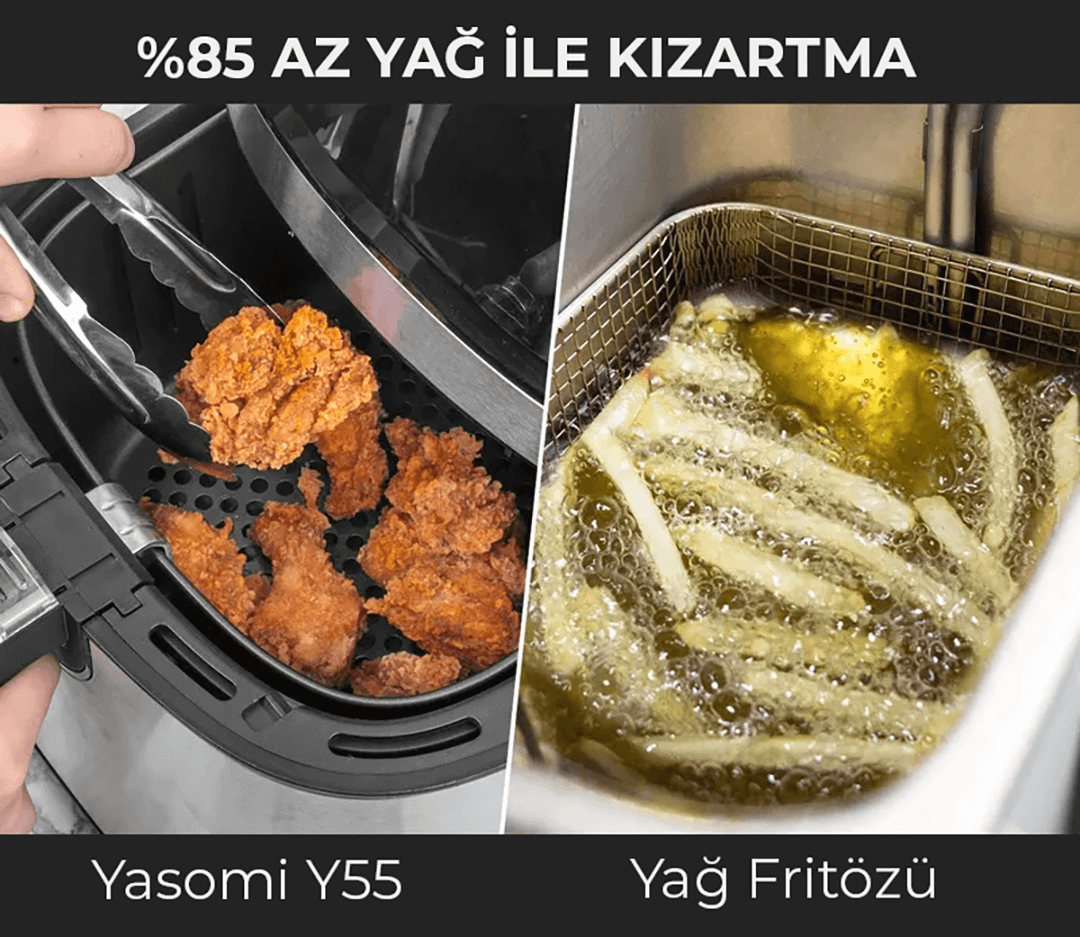 Yasomi Y55 Airfryer Fritöz (Beyaz)