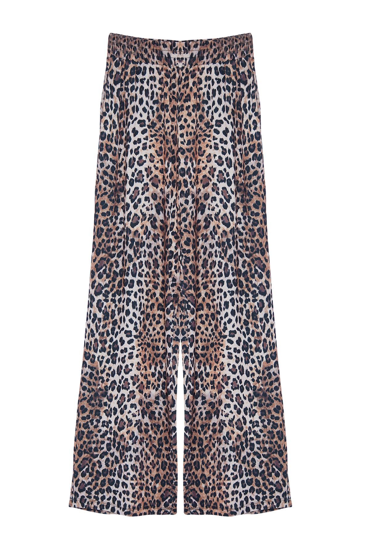 Trendyol Collection-High Waist Flexible and Comfortable Cut Leopard Printed Trousers - TWOSS23PL00129 6