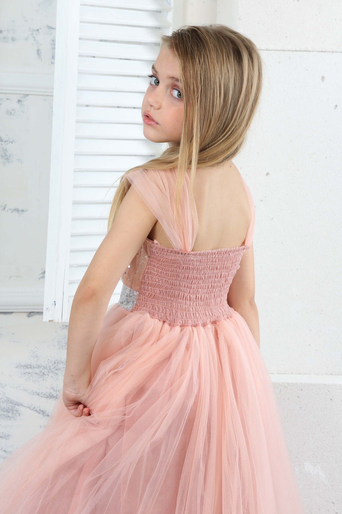 Asortik Kids-Rochie de seara cu sclipici pentru fete Rochie de mireasa Tinuta de nunta 7