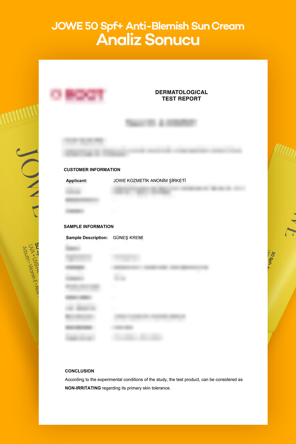 ضد آفتاب صورت   JOWE | LKGK-50ML اورجینال - تصویر 7