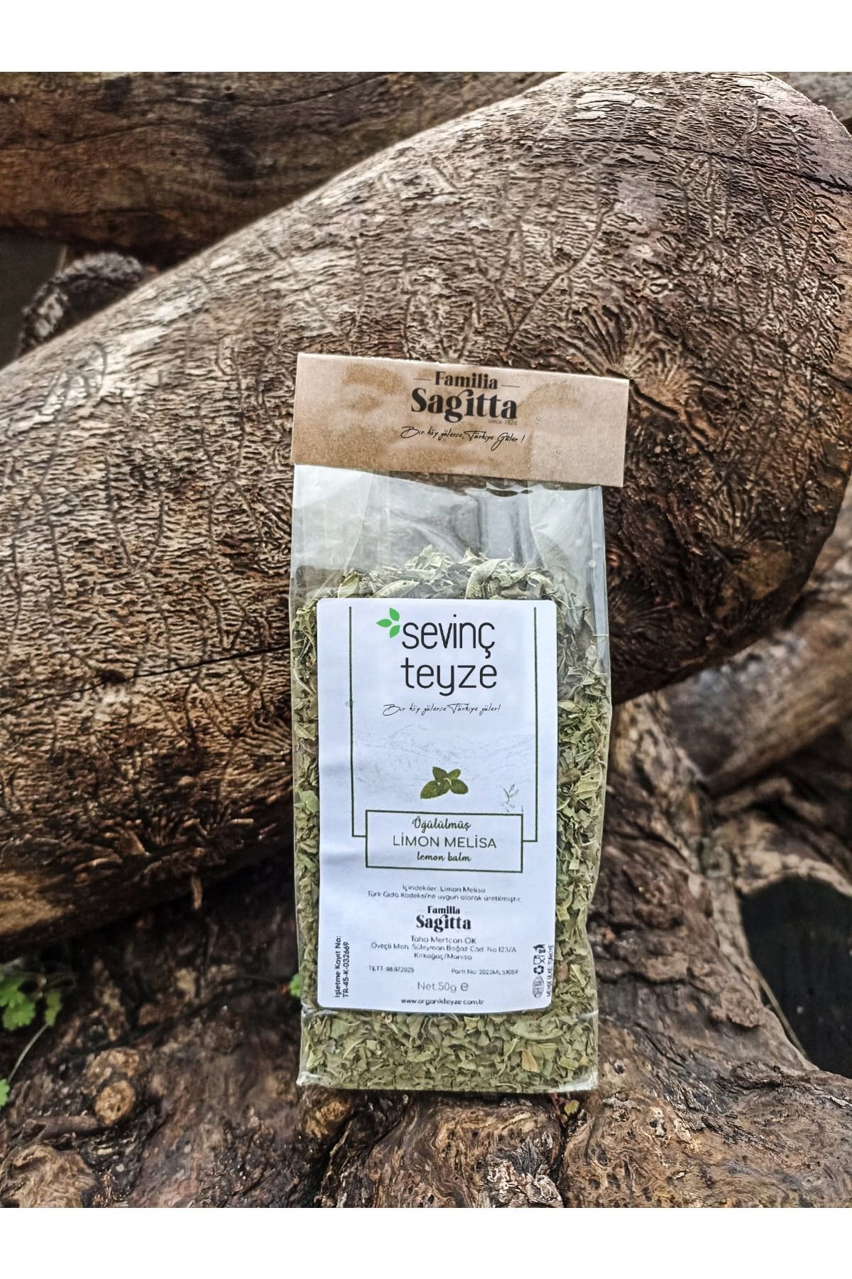 Organik Teyze Sevinç Teyze Öğütülmüş Limon Melisa, Lemon Balm, Limon Otu 50g.