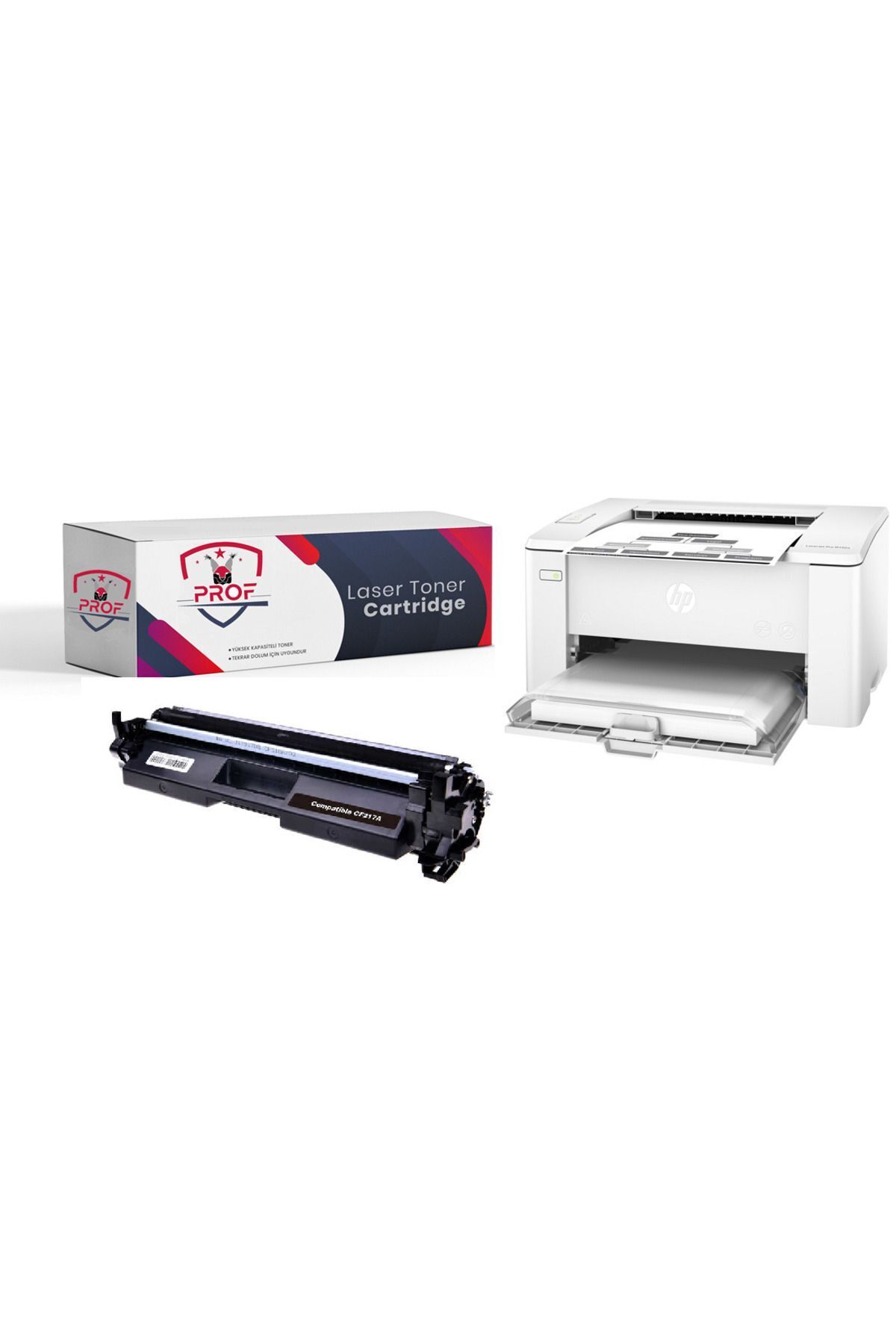 Prof HP M102A-MFP-130A-CF217A Muadil Toner (çipli)