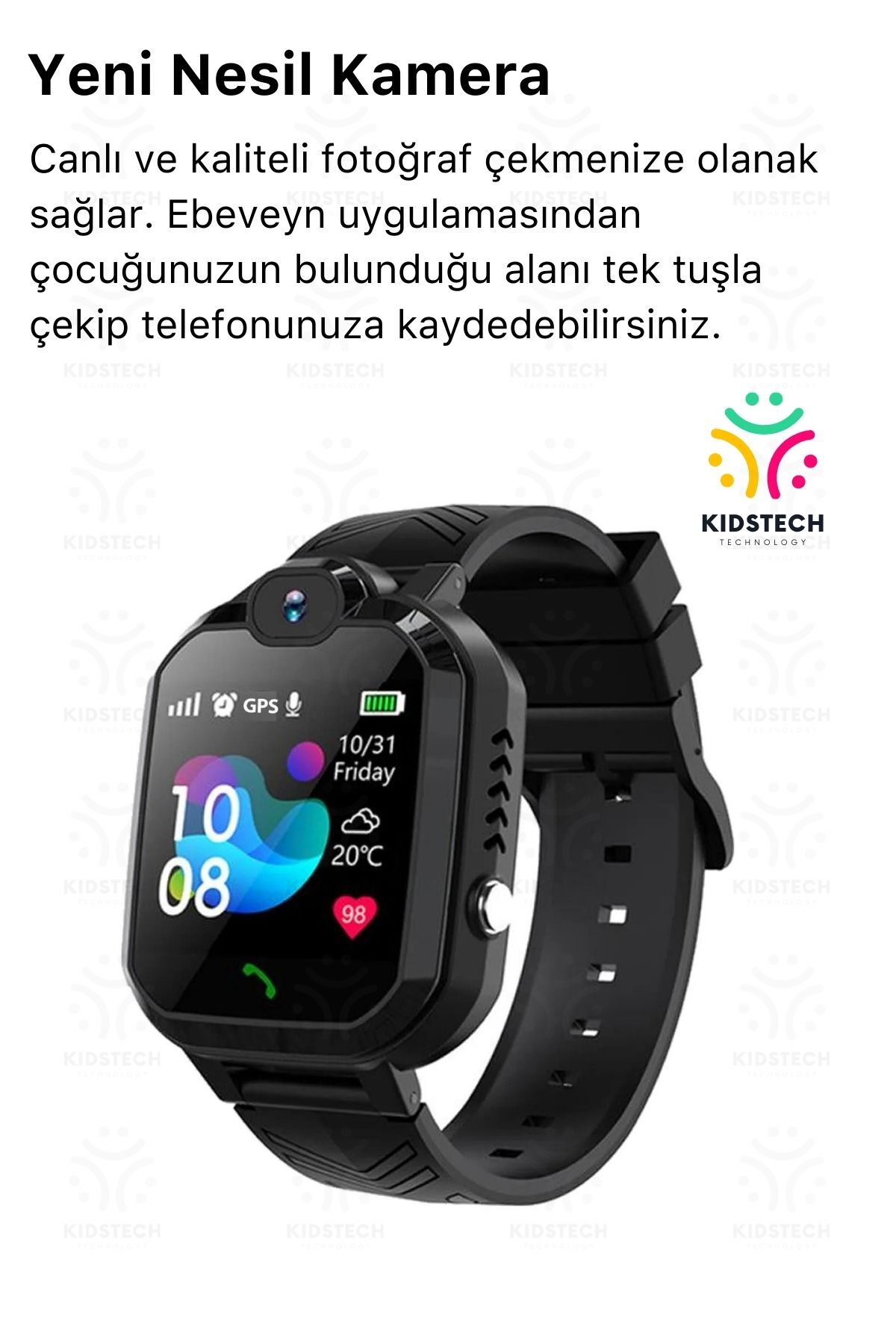 Çocuklar İçin GPS Konum BTK Kayıtlı Sim Kartlı Çocuk Takip Ortam Dinleme Kameralı Q20 Akıllı Saat