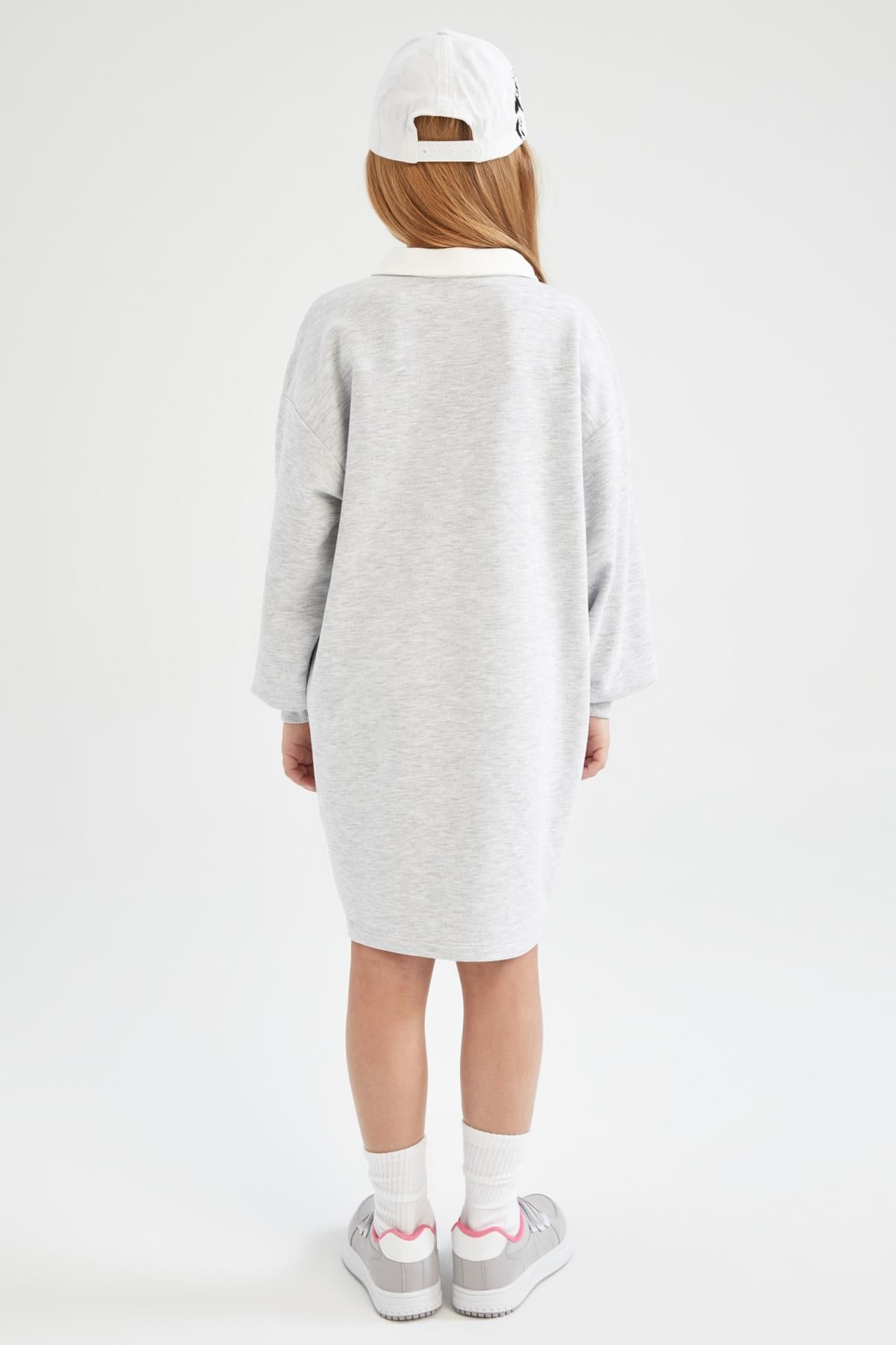 لباس مجلسی دخترانه خاکستری دفکتوDefacto | Z4887A623SP اورجینال - تصویر 7