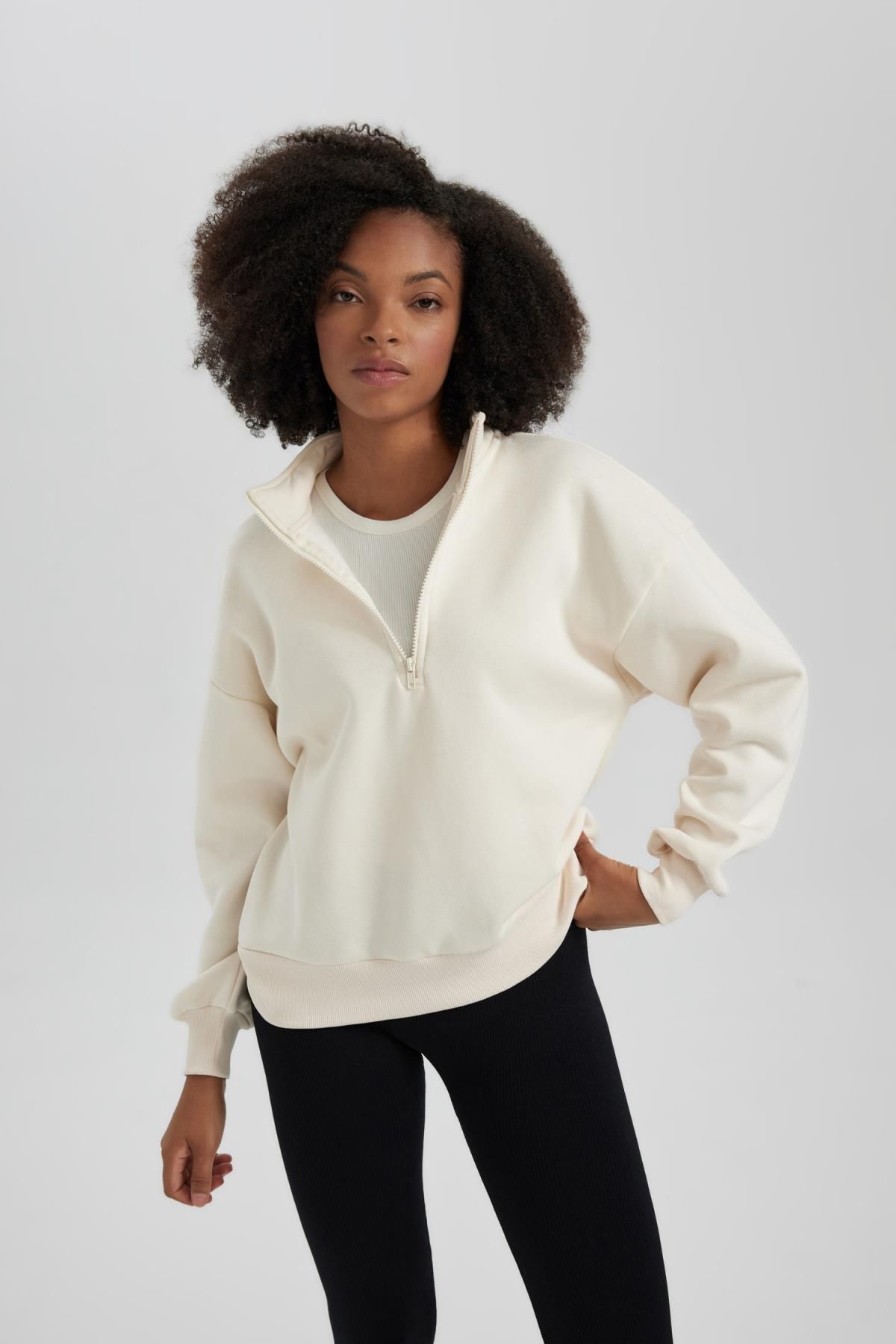 سویشرت زنانه دفاکتو | Y7162AZ23WN Defacto - Image 4