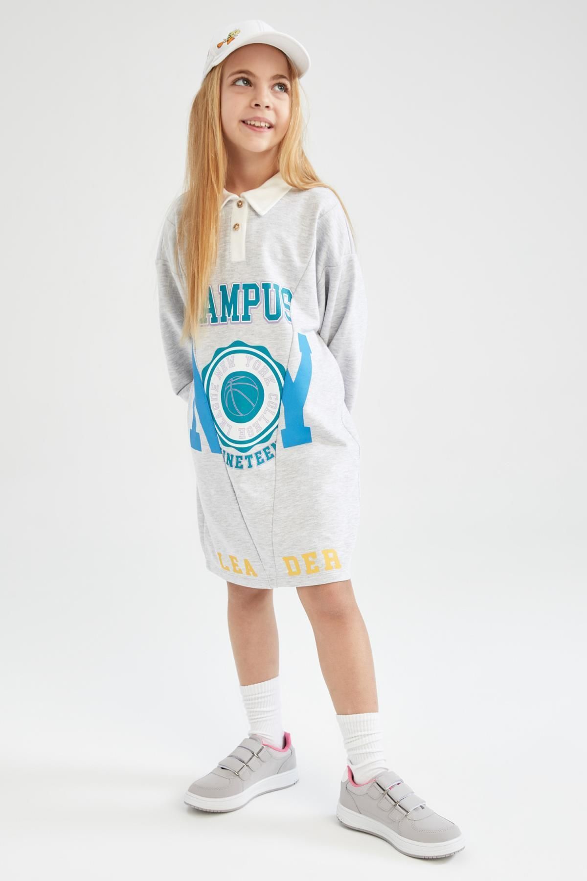 لباس مجلسی دخترانه خاکستری دفکتوDefacto | Z4887A623SP اورجینال - تصویر 6