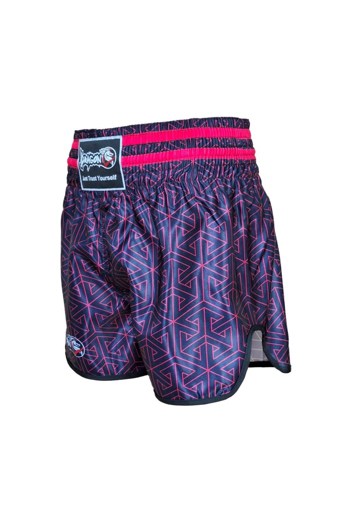 Dragondo-MT3442 Muay Thai Kick Boxing Shorts - Neon Pink, Digital Printed 6