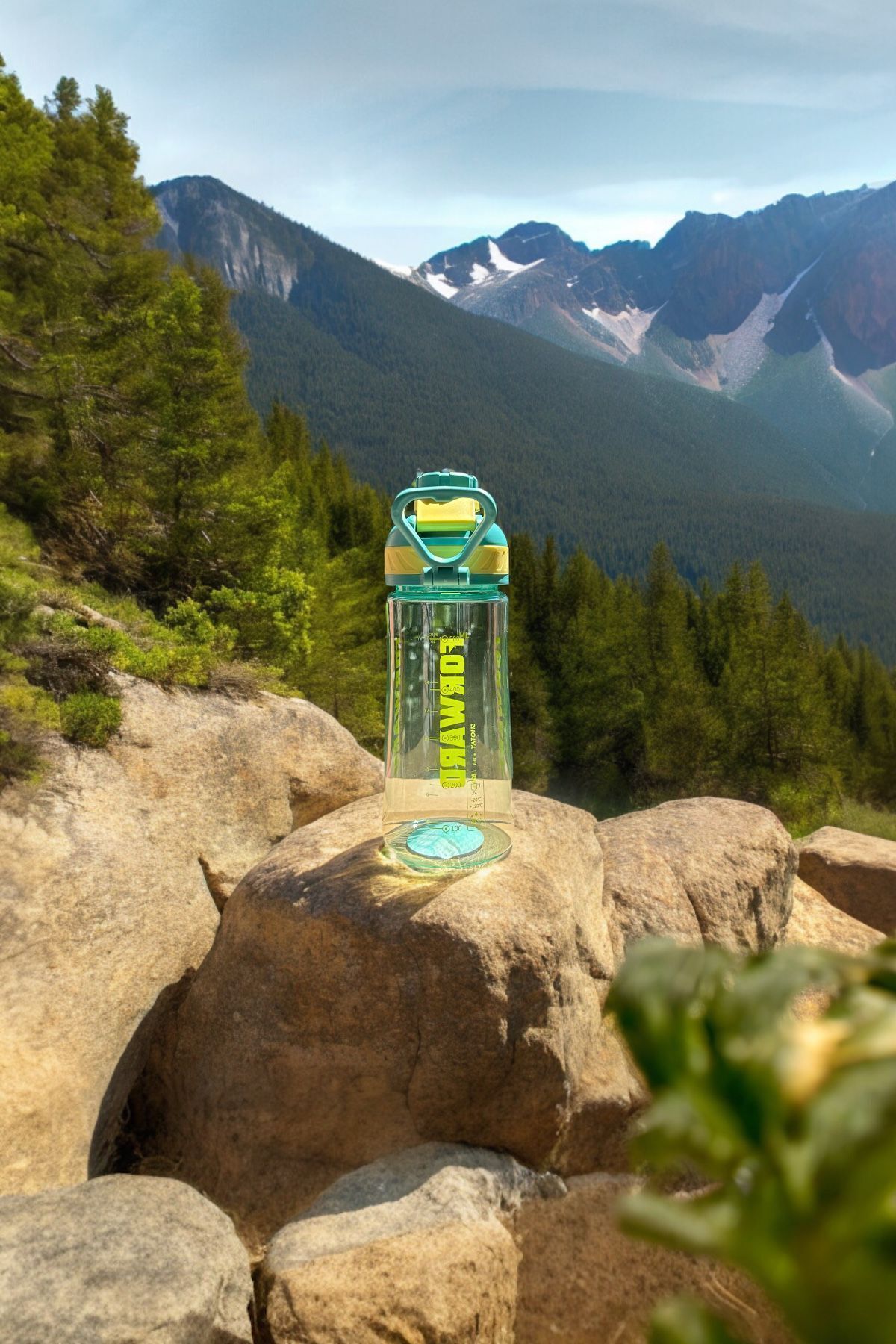 YDGR-620 ml - Enjoy Easy Use Water Bottle & Flask with Finger Strap and Rotatable Lid 3
