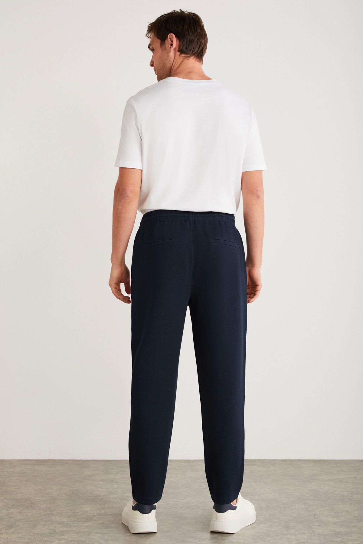 GRIMELANGE-Huxley Herren-Hose mit normaler Paspelbeine, normaler Spitze, Taille, Bio-Baumwolle, Seitentasche, Marineblau 7