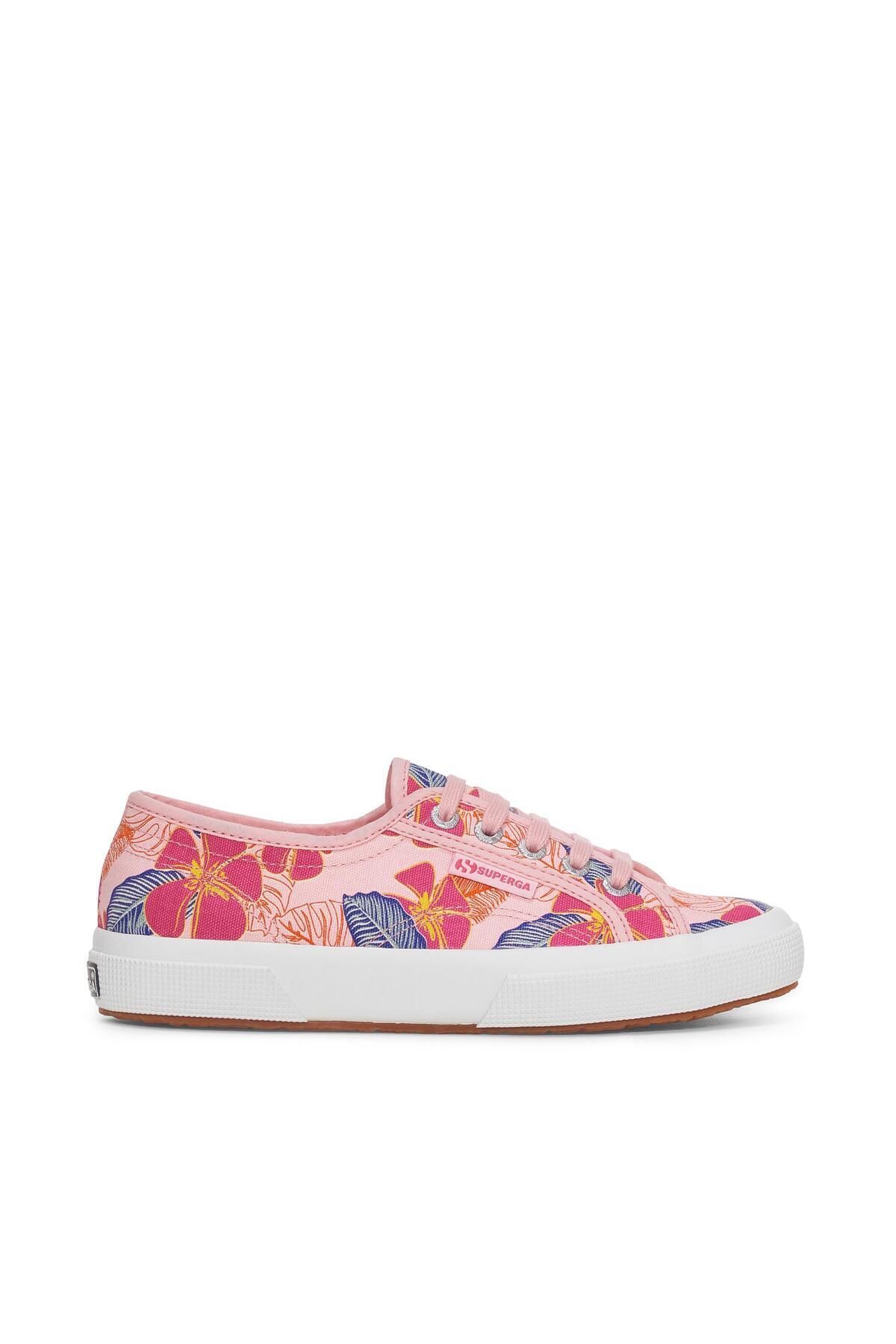 Женские розовые кроссовки Superga 2750 Hibiscus Flower Print S31351W