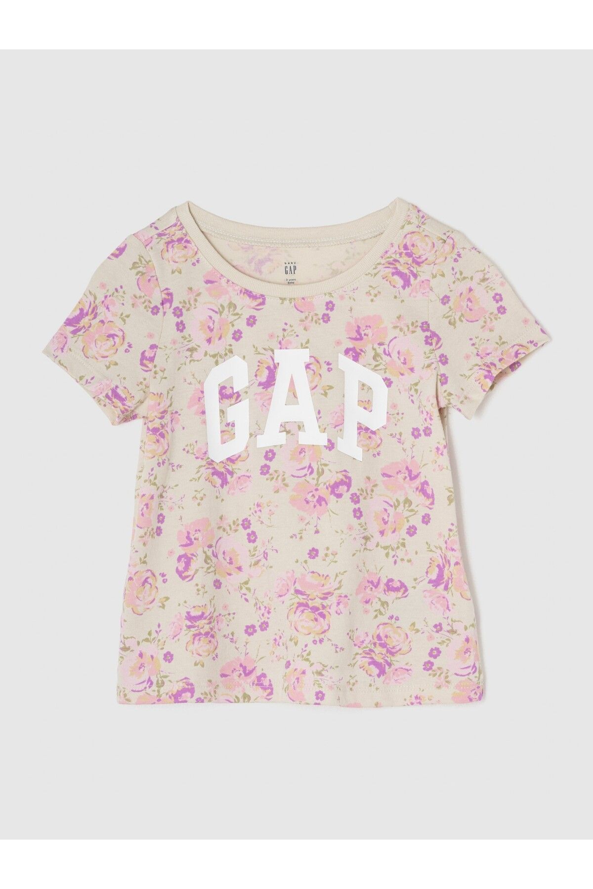 GAP Baby Girl Разноцветная футболка с логотипом Gap 440499