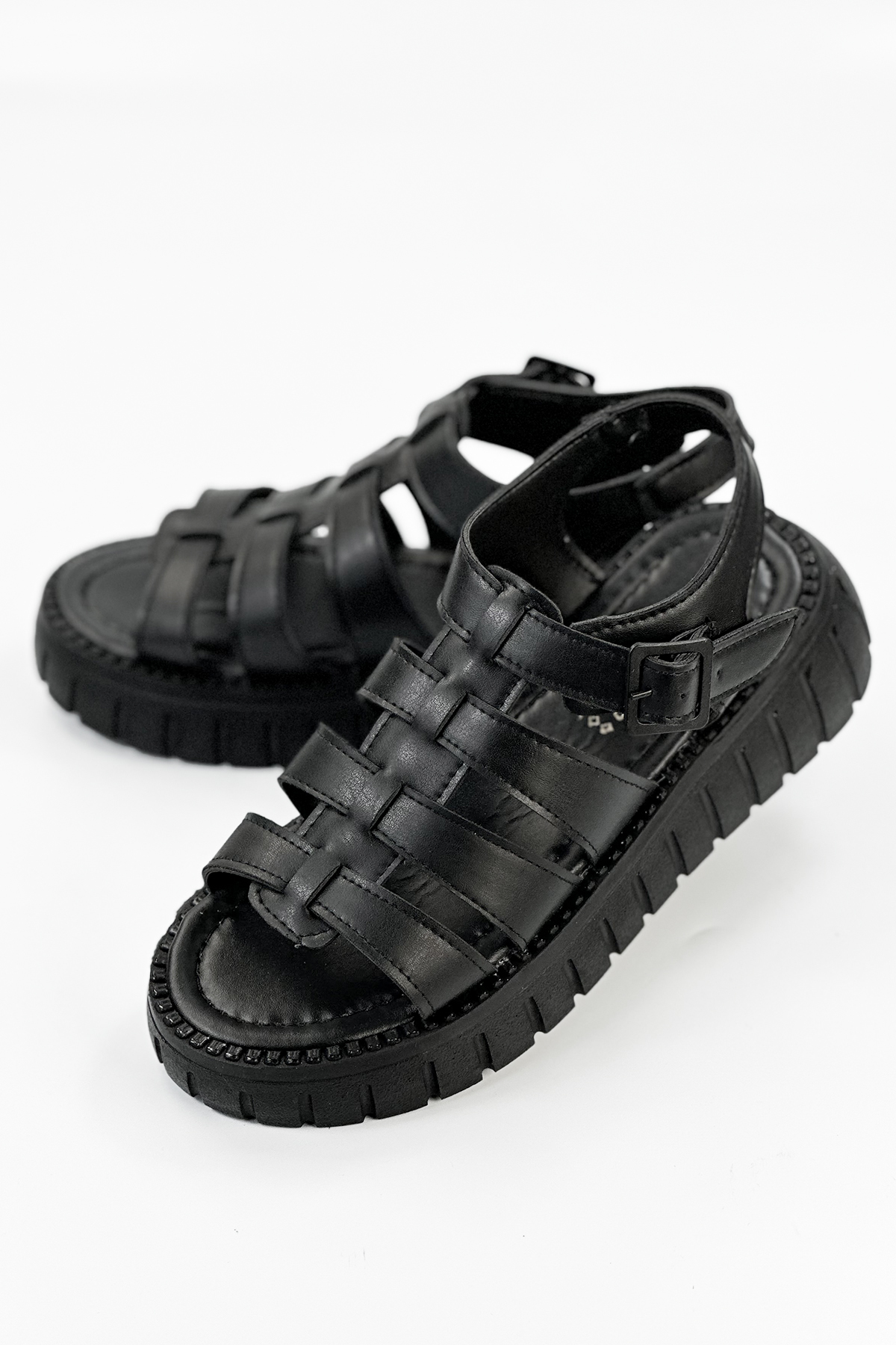 صندل زنانه مشکی en7 | S-15EN7 اورجینال - تصویر 2