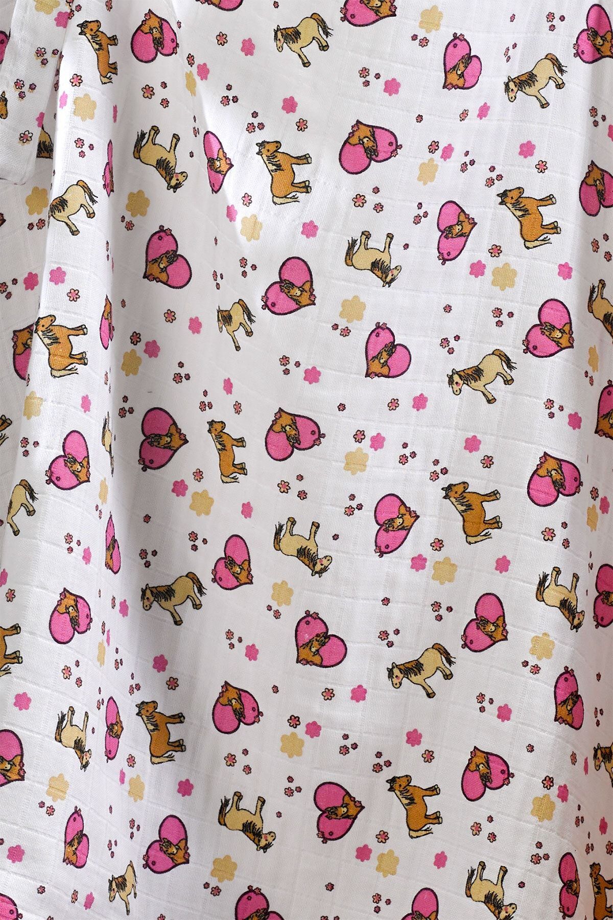 Salvia Dione | %100 Pamuk | Çift Kat Müslin Emzirme Önlüğü | 97 X 69 | Askılı & | Pembe | Patiska fotoğrafı 2 (önizleme)