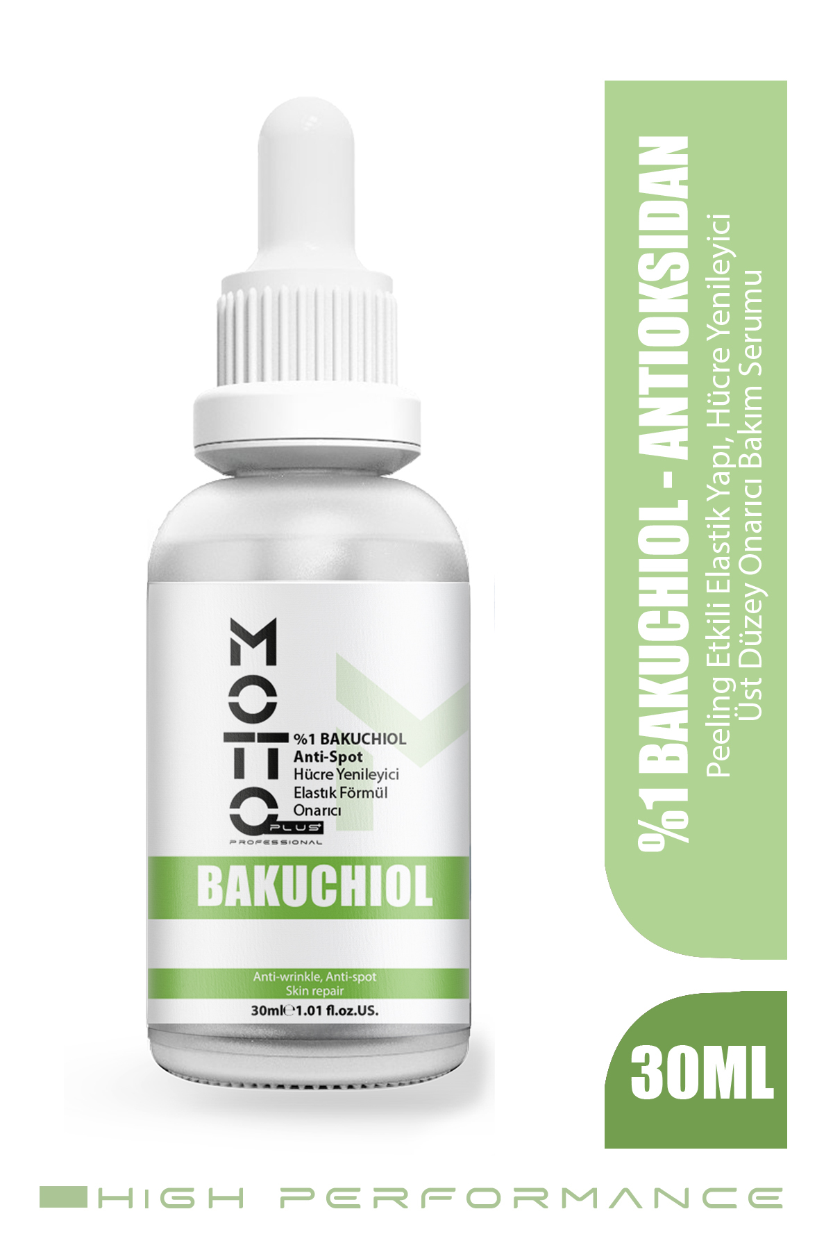 %1 BAKUCHIOL Elastik Formül Üst Düzey Peeling Onarıcı Bakım Serumu 30ml