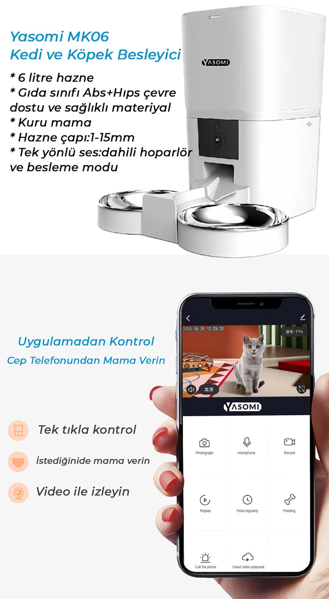 Otomatik Kedi Köpek Besleyici