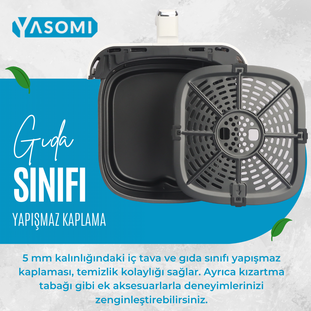 Yasomi Y60 Camlı Fritöz Beyaz