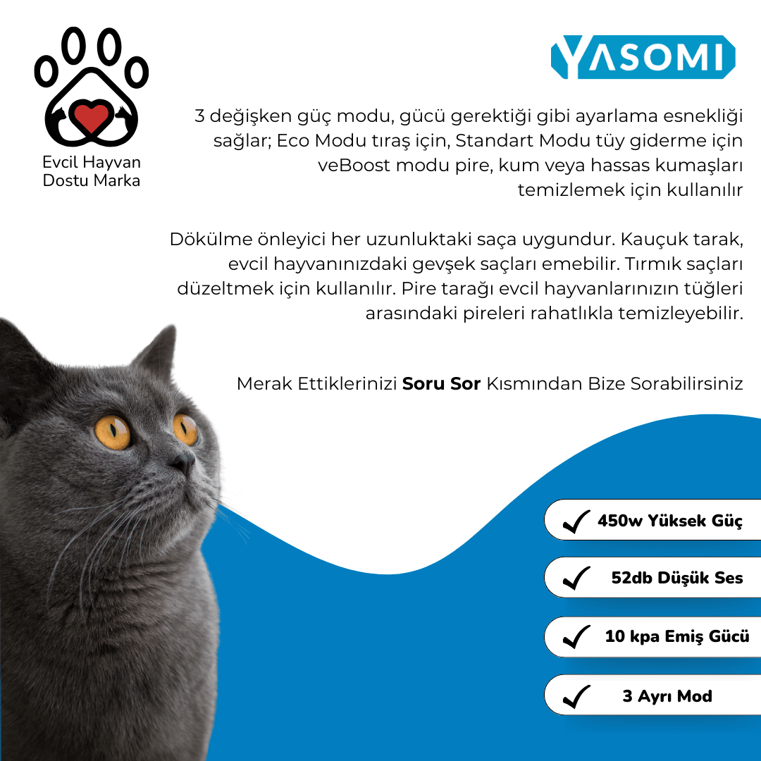 Yasomi Evcil Hayvan Bakım Kiti P1 Pro