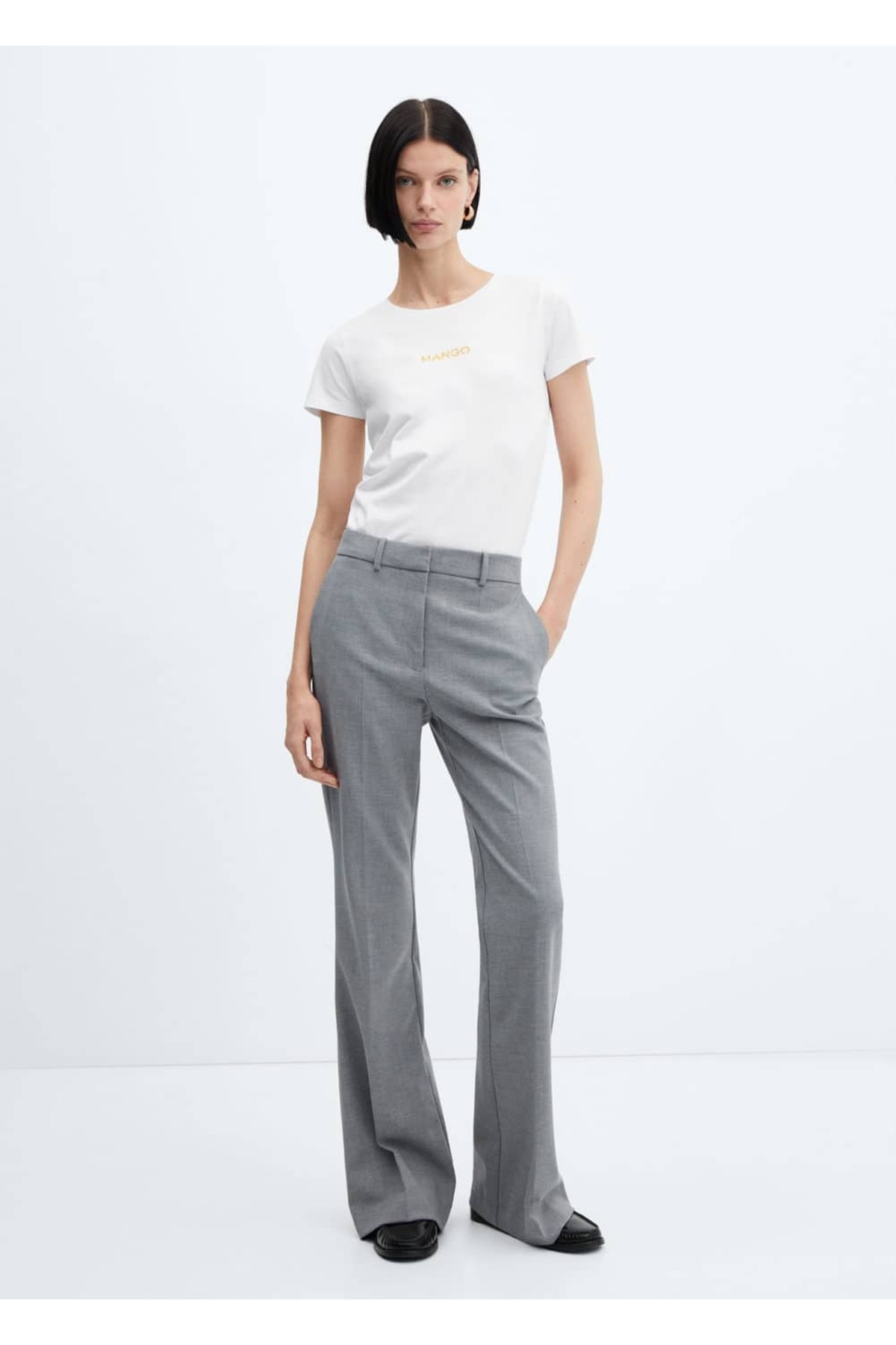 تیشرت مردانه سفید منگو | 67010426 اورجینال - تصویر 2