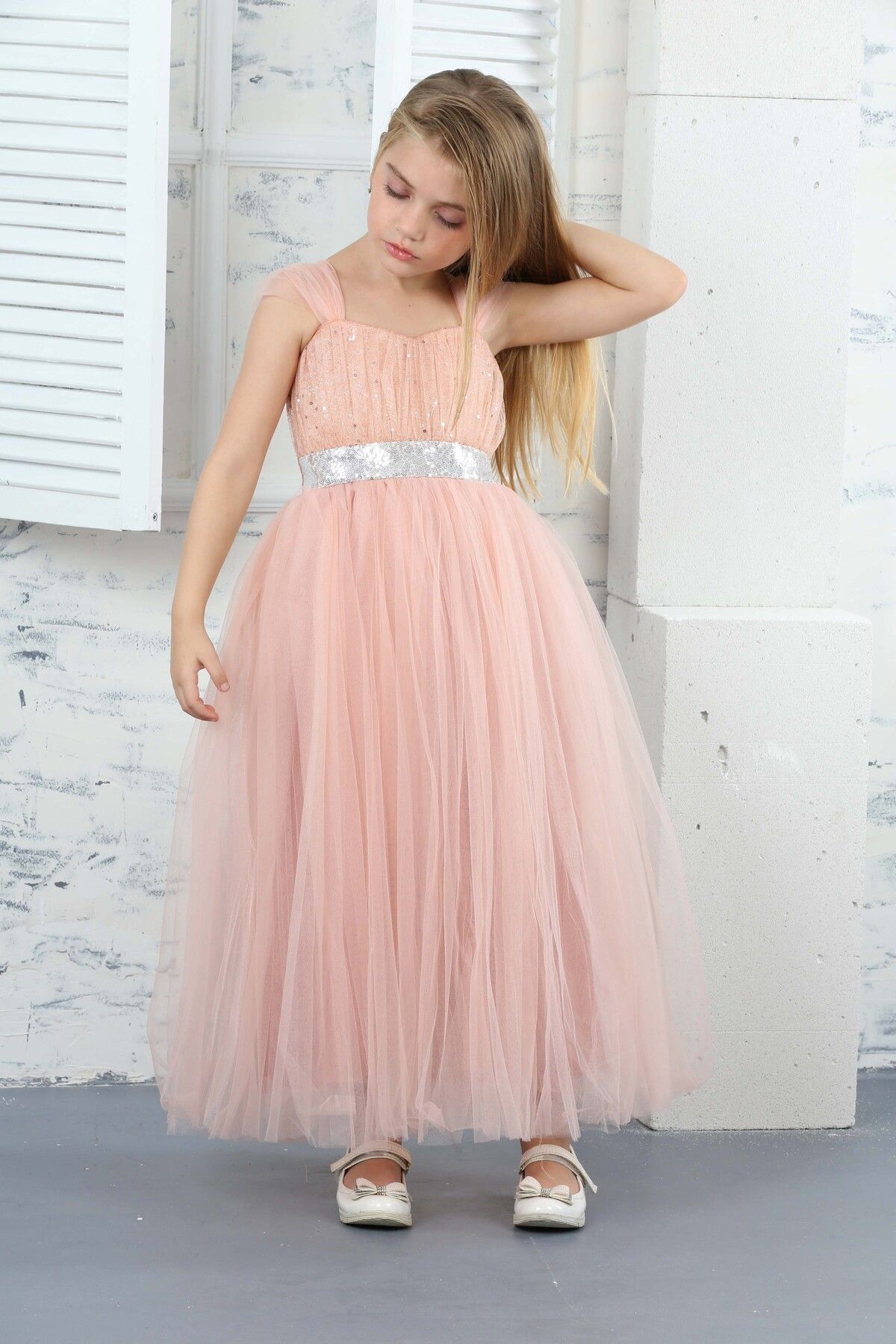 Asortik Kids-Rochie de seara cu sclipici pentru fete Rochie de mireasa Tinuta de nunta 5
