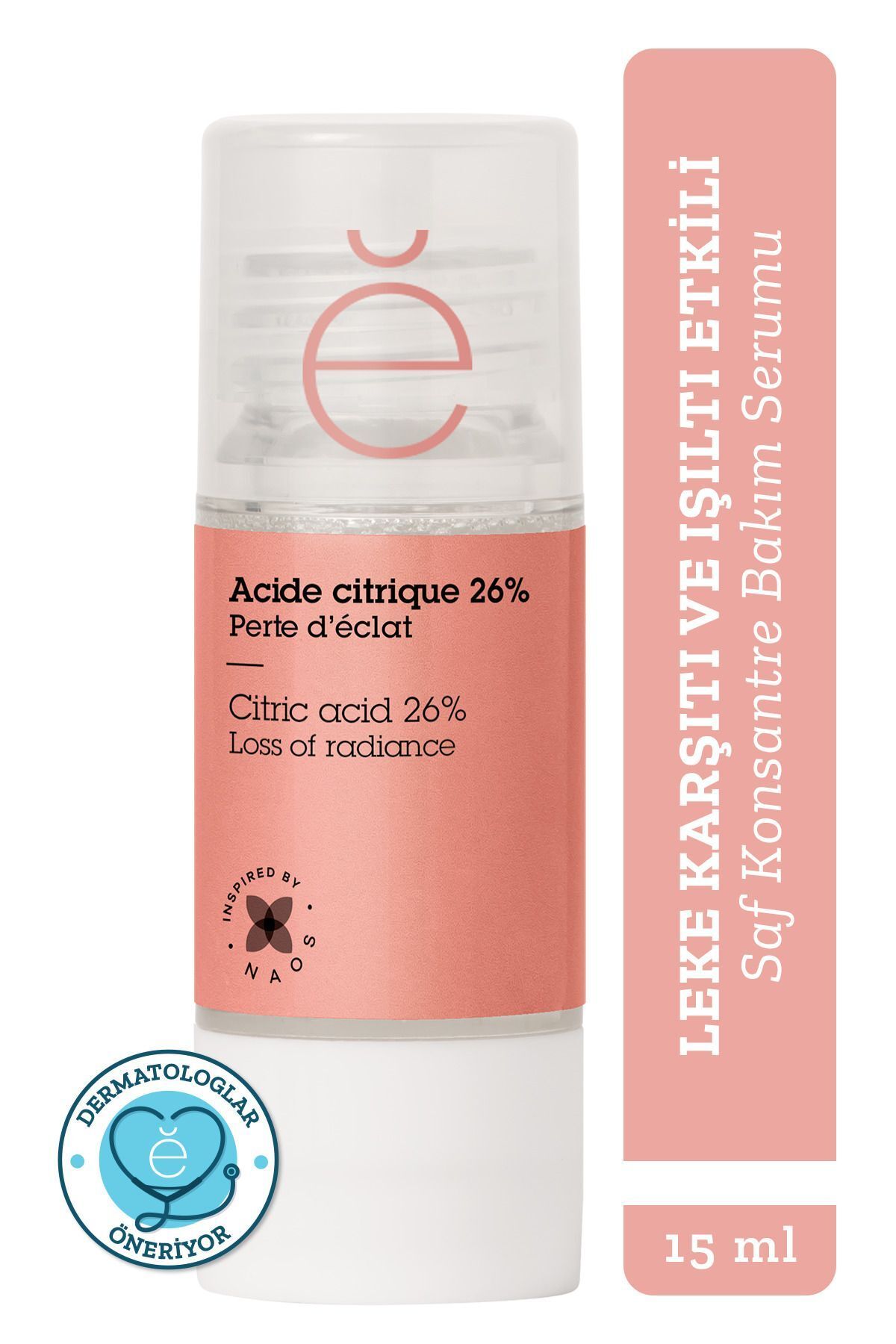 Etat Pur Pure Active Citric Acid 26% Aha Pore Firming, осветляющая концентрированная сыворотка для ухода за кожей 15 мл 3001231135