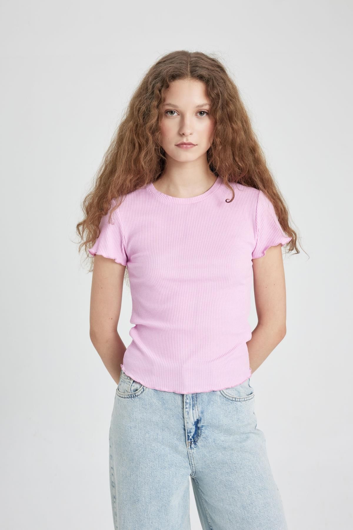 تی شرت زنانه دفاکتو | K7064AZ24SM Defacto - Image 4