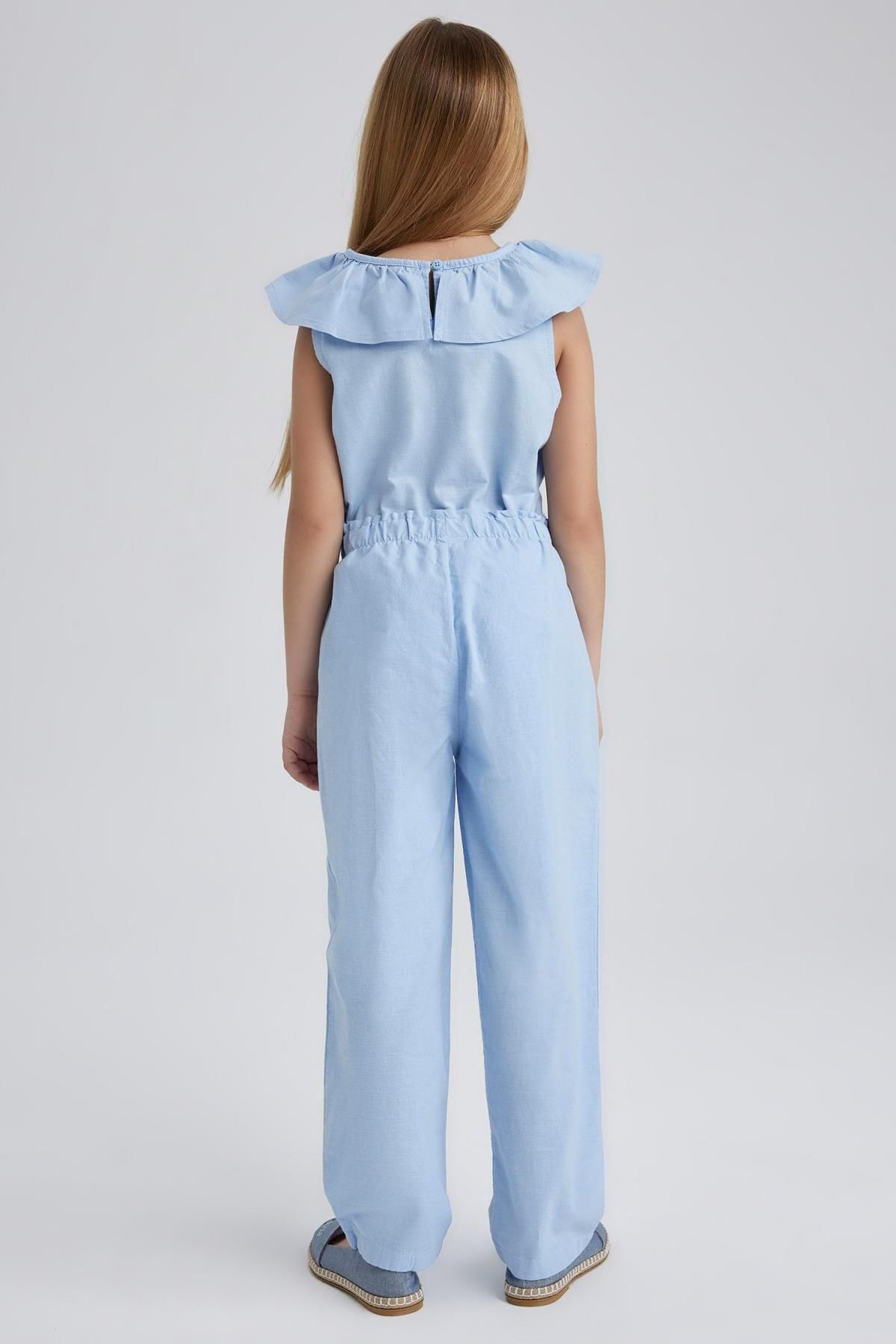 DeFacto-2-teiliges Set aus ärmelloser Bluse und Hose für Mädchen in Hellblau 7