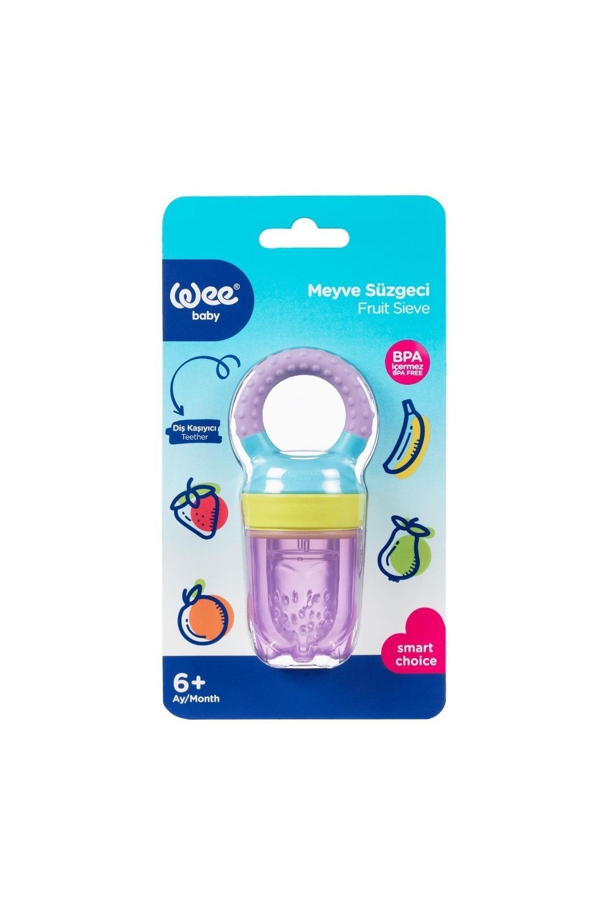 Wee Baby Meyve Süzgeci Seti (2'li Mor - Pembe) fotoğrafı 2 (önizleme)