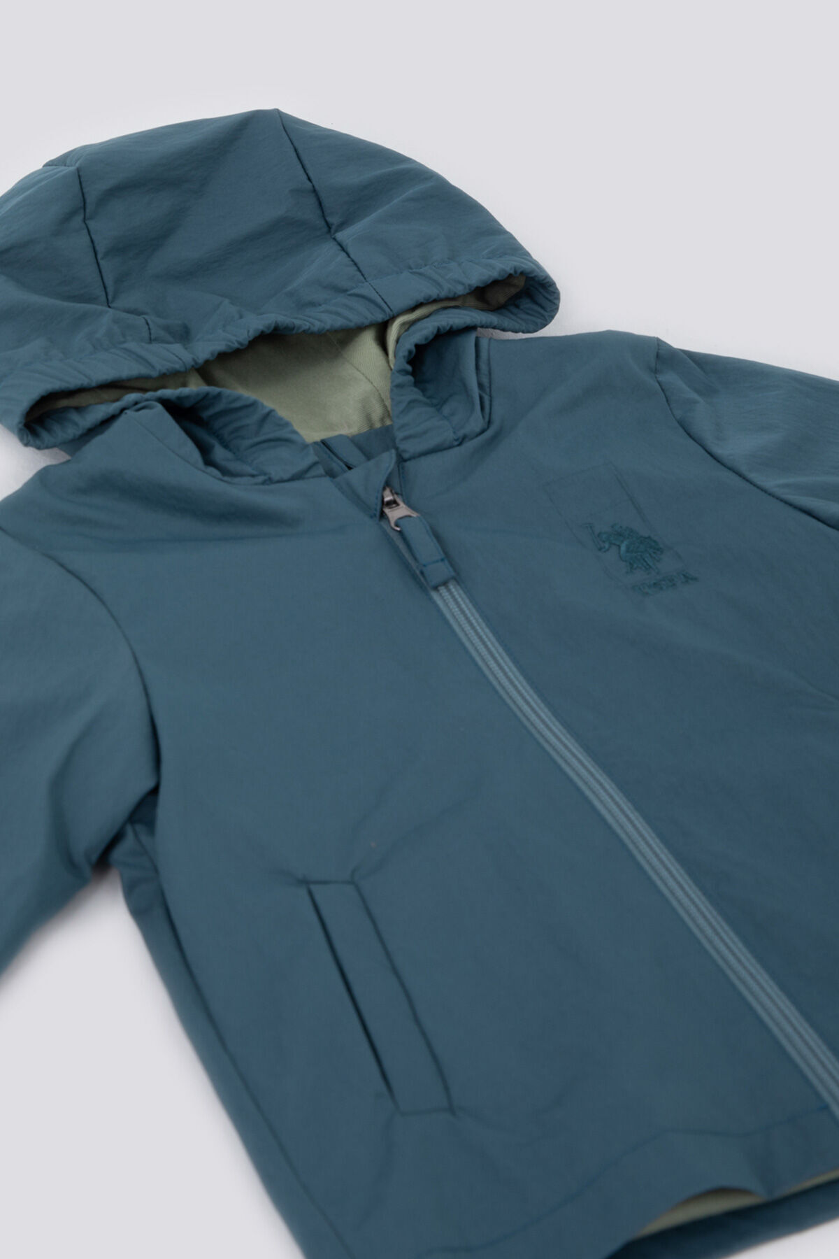 U.S. Polo Assn. U.s. Polo Assn The Innocence Of Pink Koyu Petrol Kız Bebek Yağmurluk fotoğrafı 2 (önizleme)