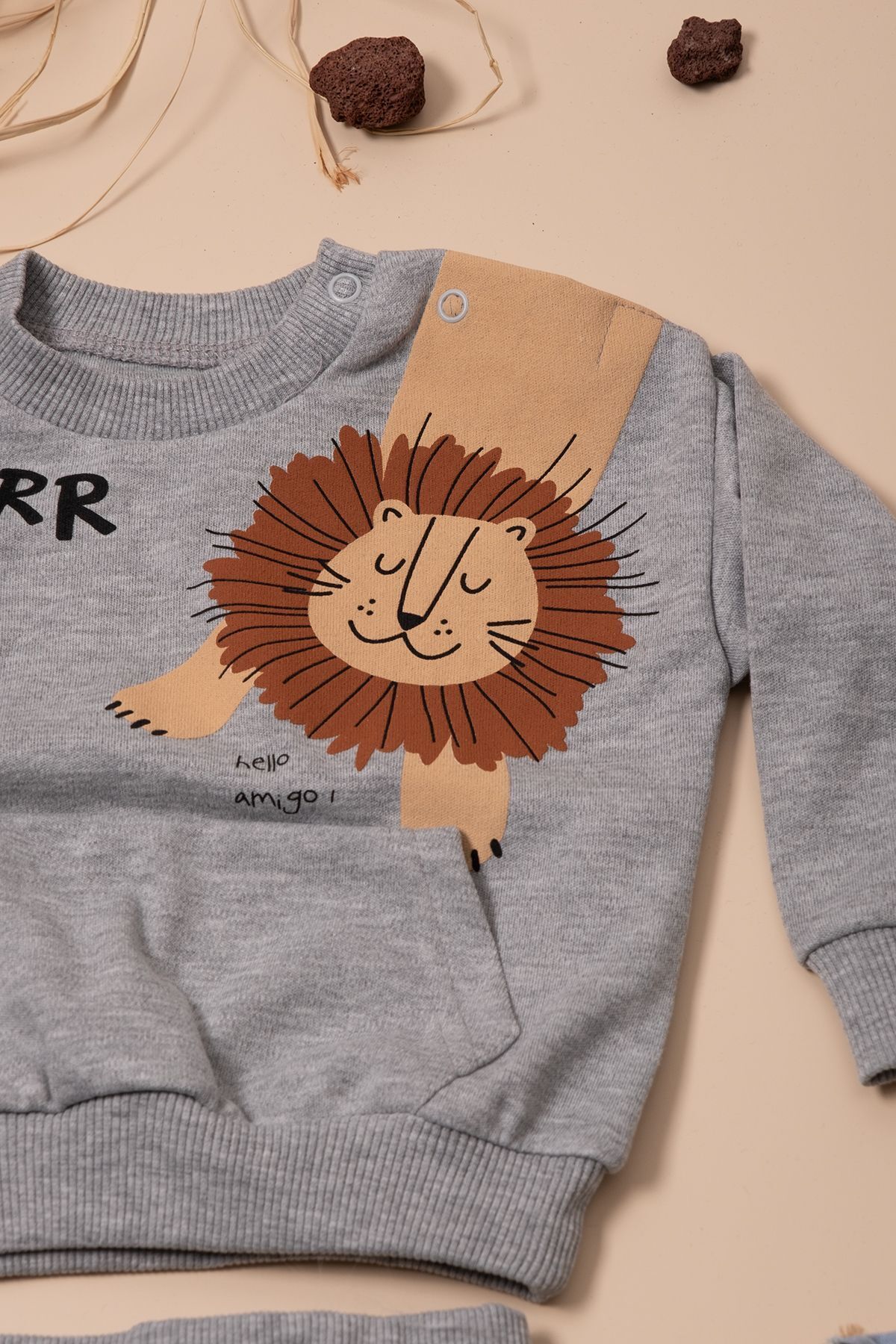 MEN'S SUIT LION GRAY 9-12 18-24 MONTHS