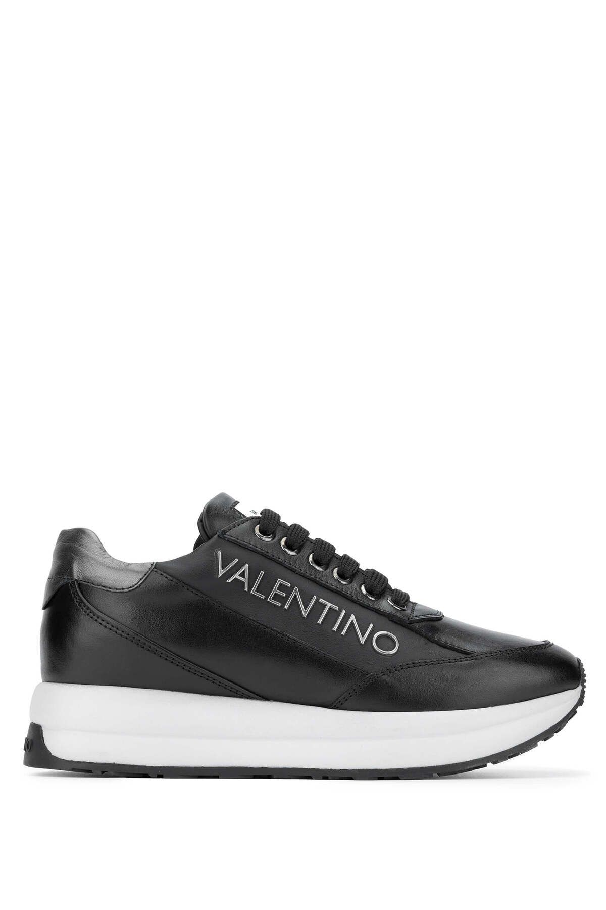 Mario Valentino Genuine Leather Women s Black Sneakers Sports Shoes Trendyol