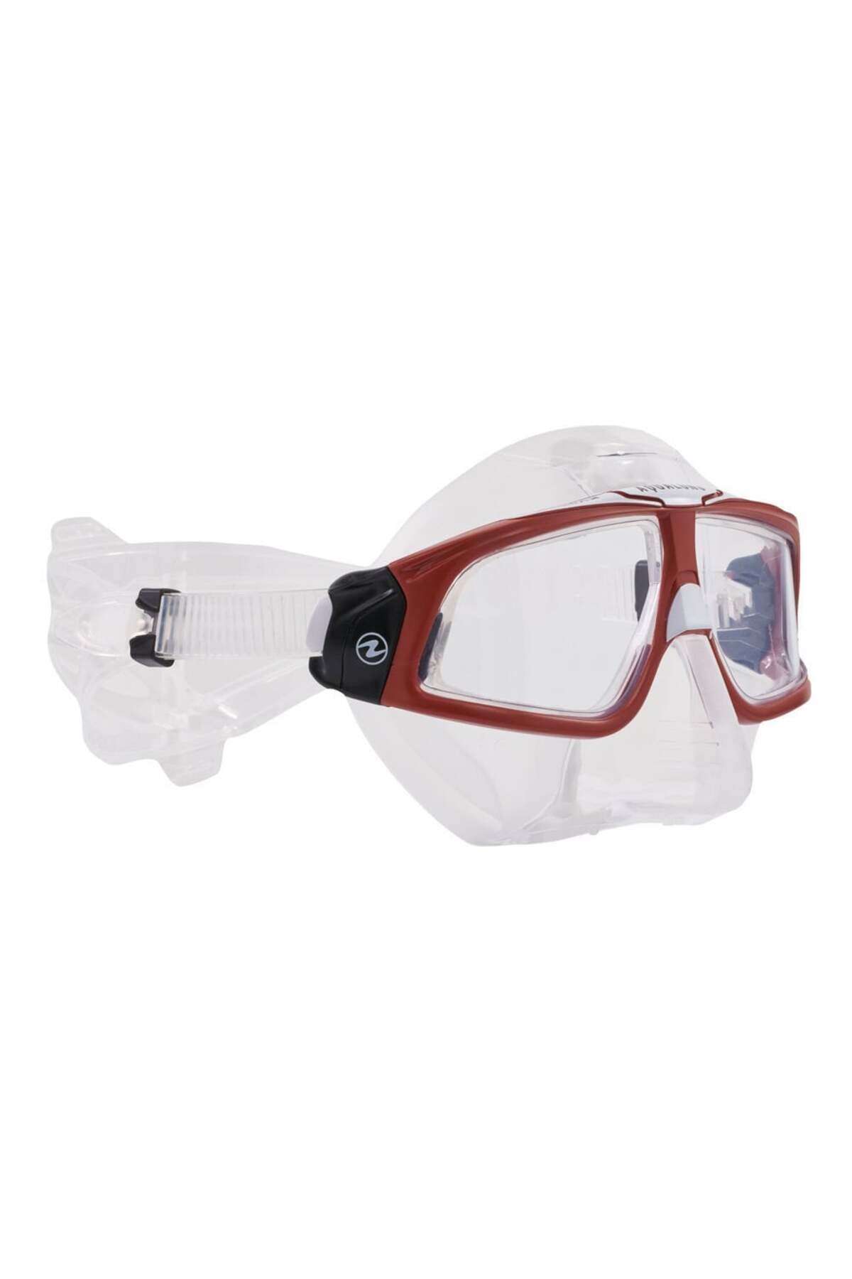 Aqua Lung-Aqualung Sphera X - Transparent Silicone Diving Mask with Red Frame Pattern 1