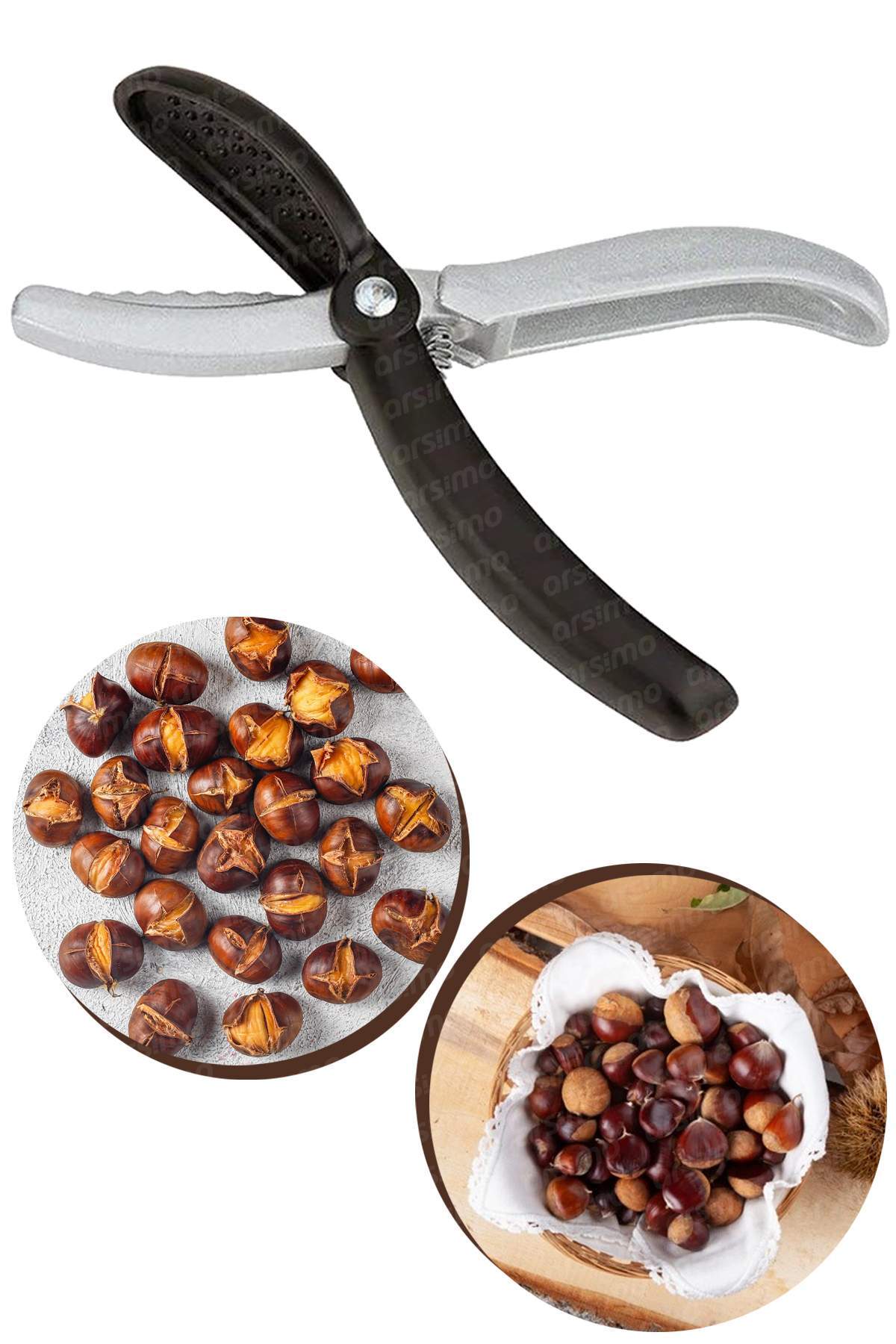 Arsimo Lüks Metal Kestane Kesici Çizici Çizeceği