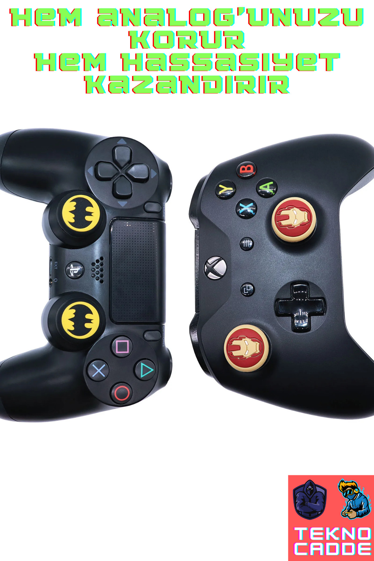 PS4/PS5/PS3/Xbox Series X/Series S/OneX/ONES/Switch Pro Uyumlu Analog Koruyucu Silikon PAD 4