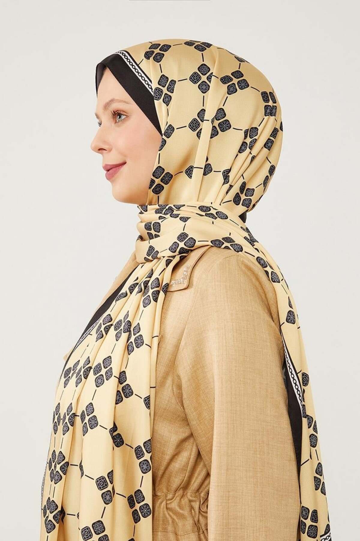 شال زنانه طلایی لویدور | angel3 اورجینال - تصویر 3