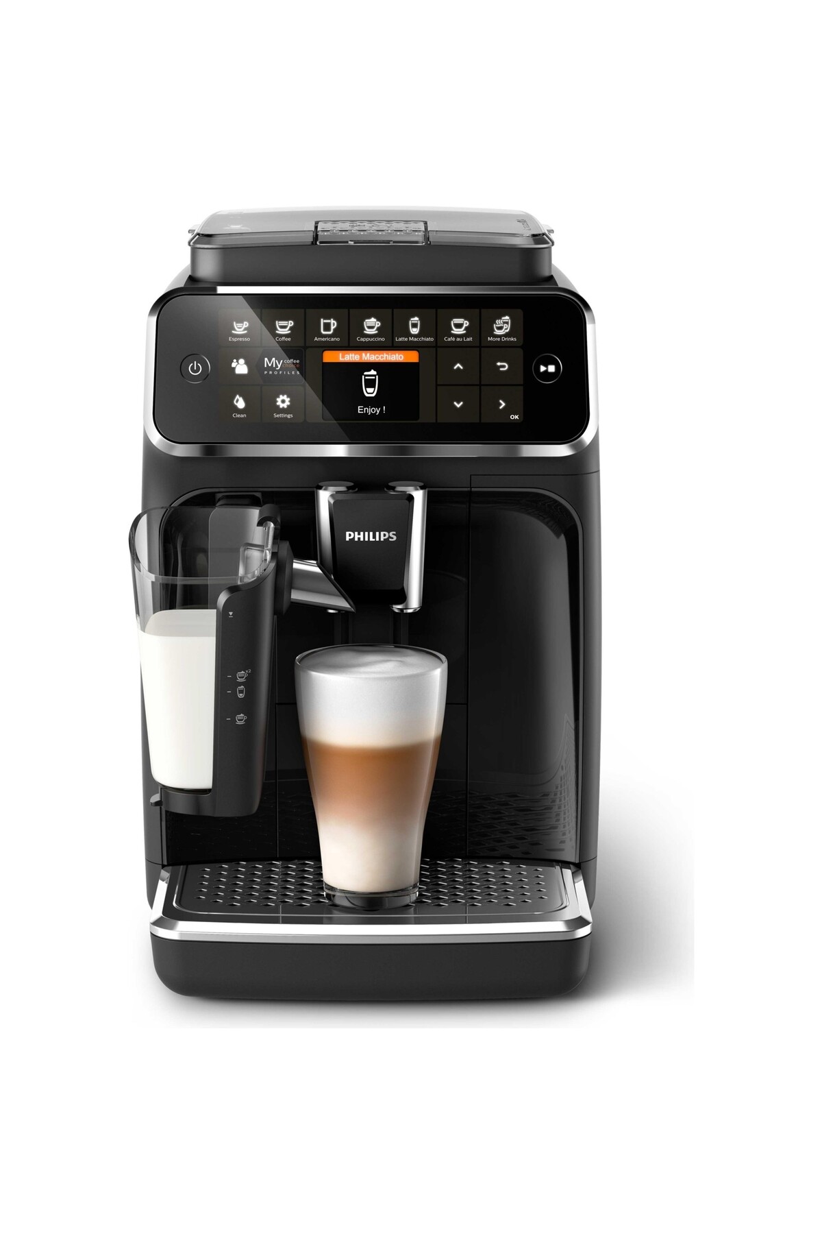 Tam Otomatik Espresso Makinesi, 1.8 L Kapasite, Zamanlayıcı, Mat Siyah
