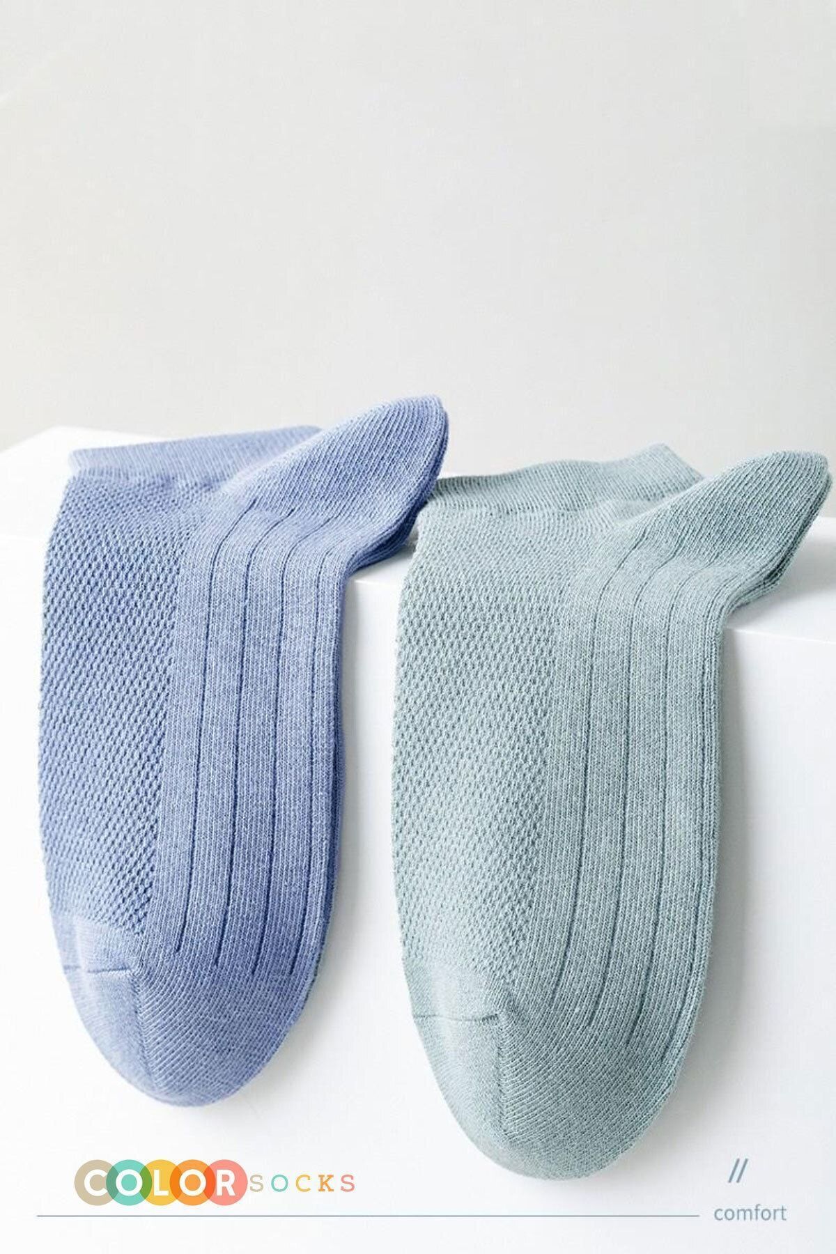 Color Socks  5'li Comfort Erkek Yazlık Kısa Çorap (DİKİŞSİZ BAMBU) - Görsel 6
