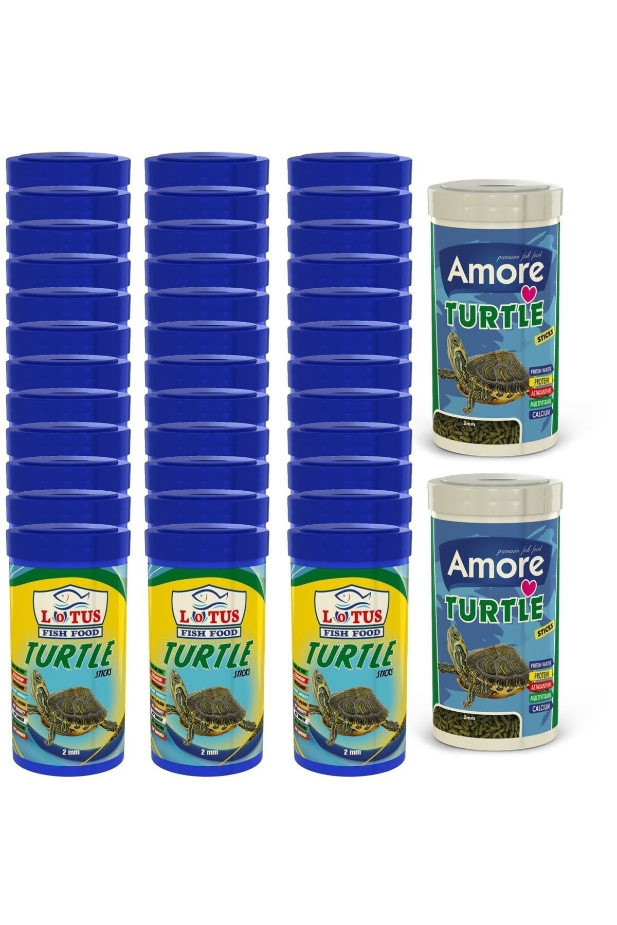 Lotus Turtle Sticks 36x100ml Kutu Kaplumbağa Yemi Ve 2x250ml Kutu