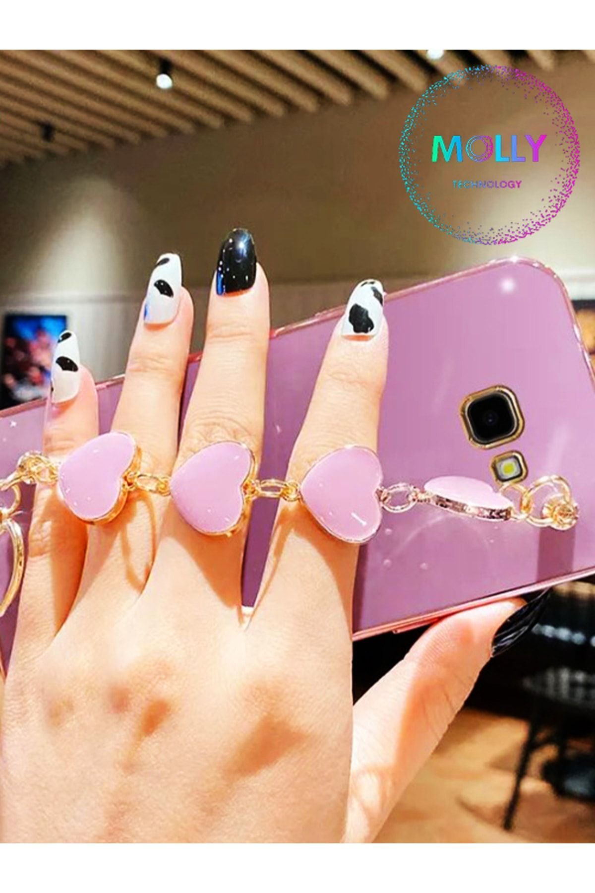 Molly Technology Samsung Galaxy J7 Prime Icin Rose El Gecmeli Kenarlar Gold Detayl Luks Silikon K l f Kalp Fiyat Yorumlar Trendyol