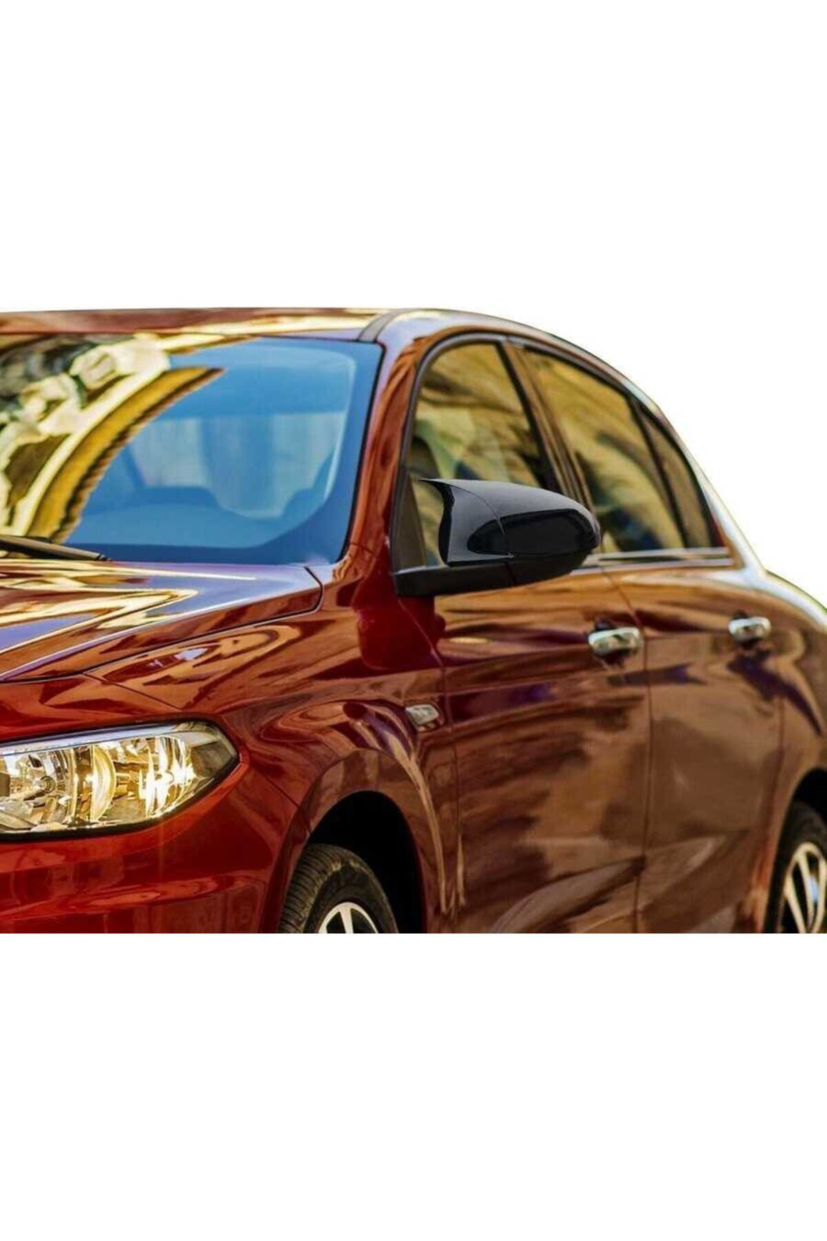 Drs Tuning Fiat Egea Uyumlu 2015 Sonrası Sedan Yarasa Ayna Kapağı (PARLAK SİYAH)