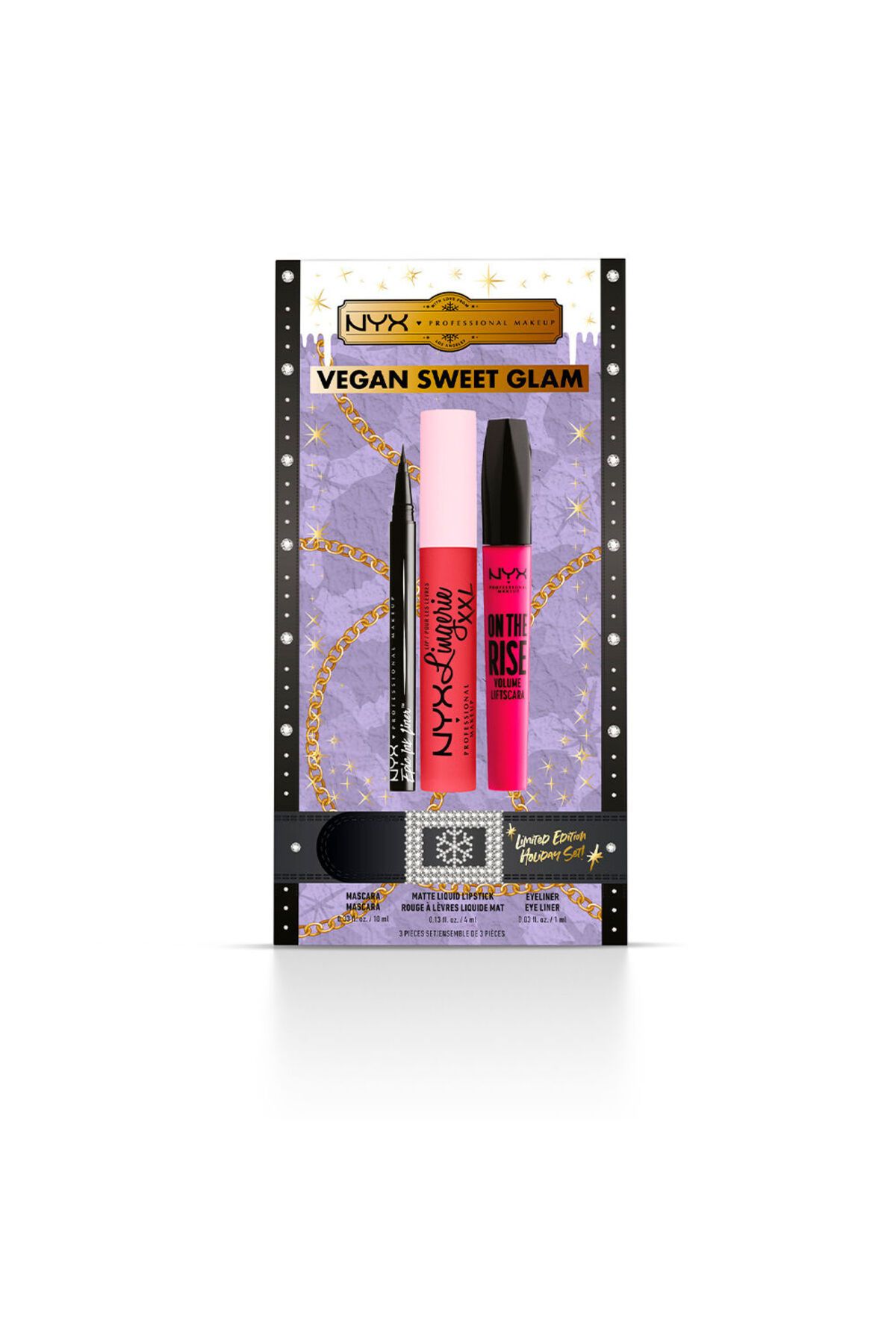 NYX Professional Makeup-Vegan Sweet Glam Sınırlı Sayıda Set Nyx Profesyonel Makyaj 3'lü 1