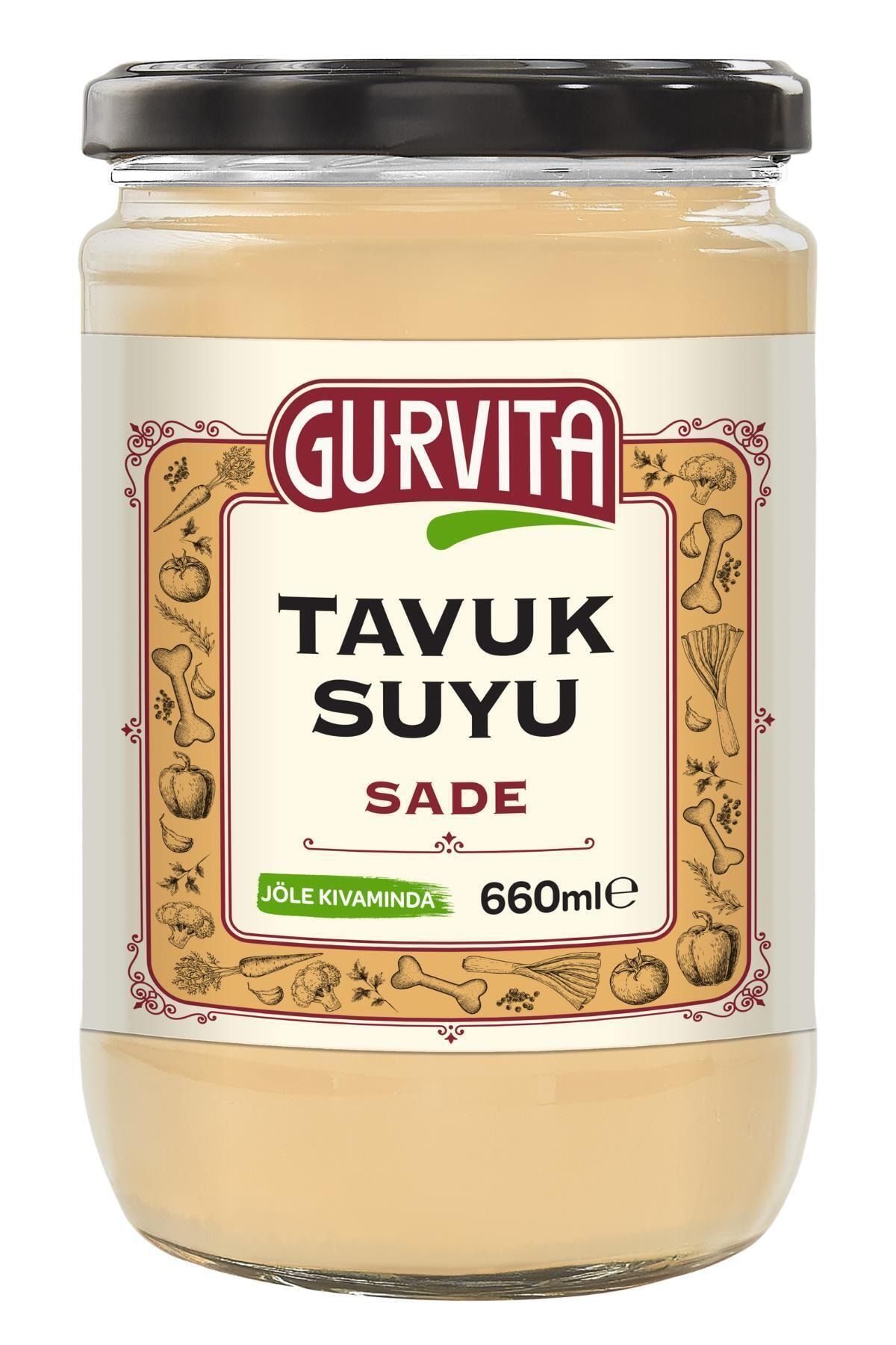 Gurvita Jöle Kıvamında Tavuk Suyu Sade 660 ml