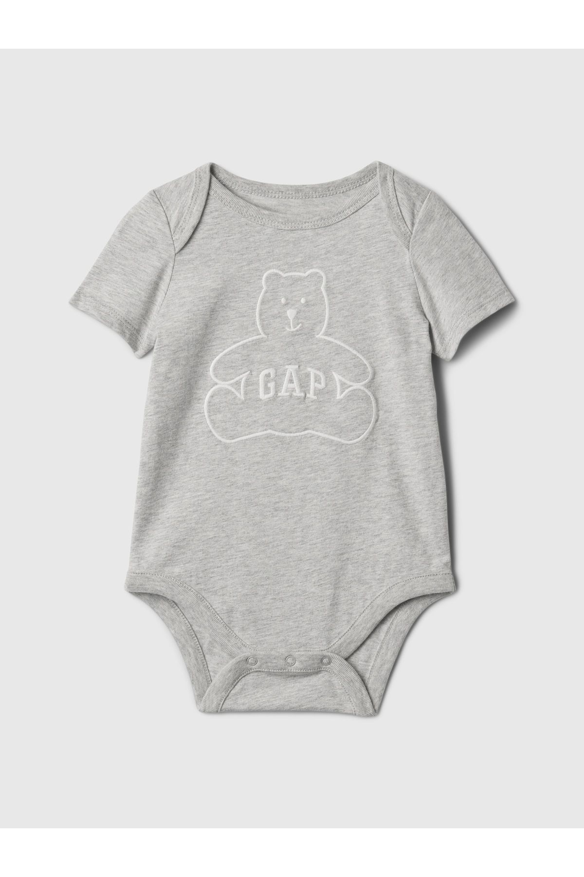 GAP Baby Boy Серое боди с логотипом Gap 856054