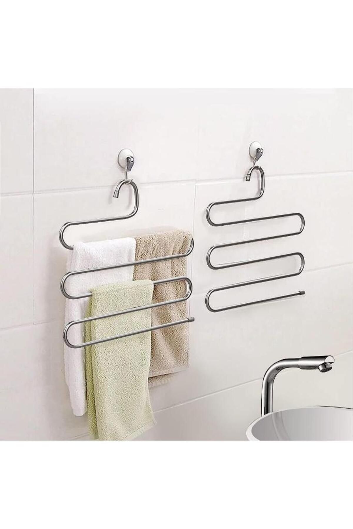 2 Pcs Metal 5 Layers Pants Scarf Hanger Mıt1030