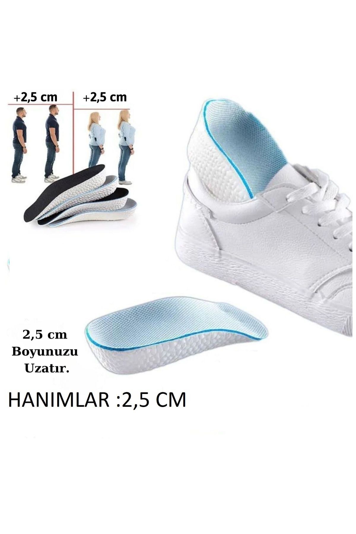 NEYSTORE Kadınlar Için 2,5 Cm Boy Uzatan, Gizli Boy Ve Topuk Yükseltici, Boy Uzatıcı Tabanlık