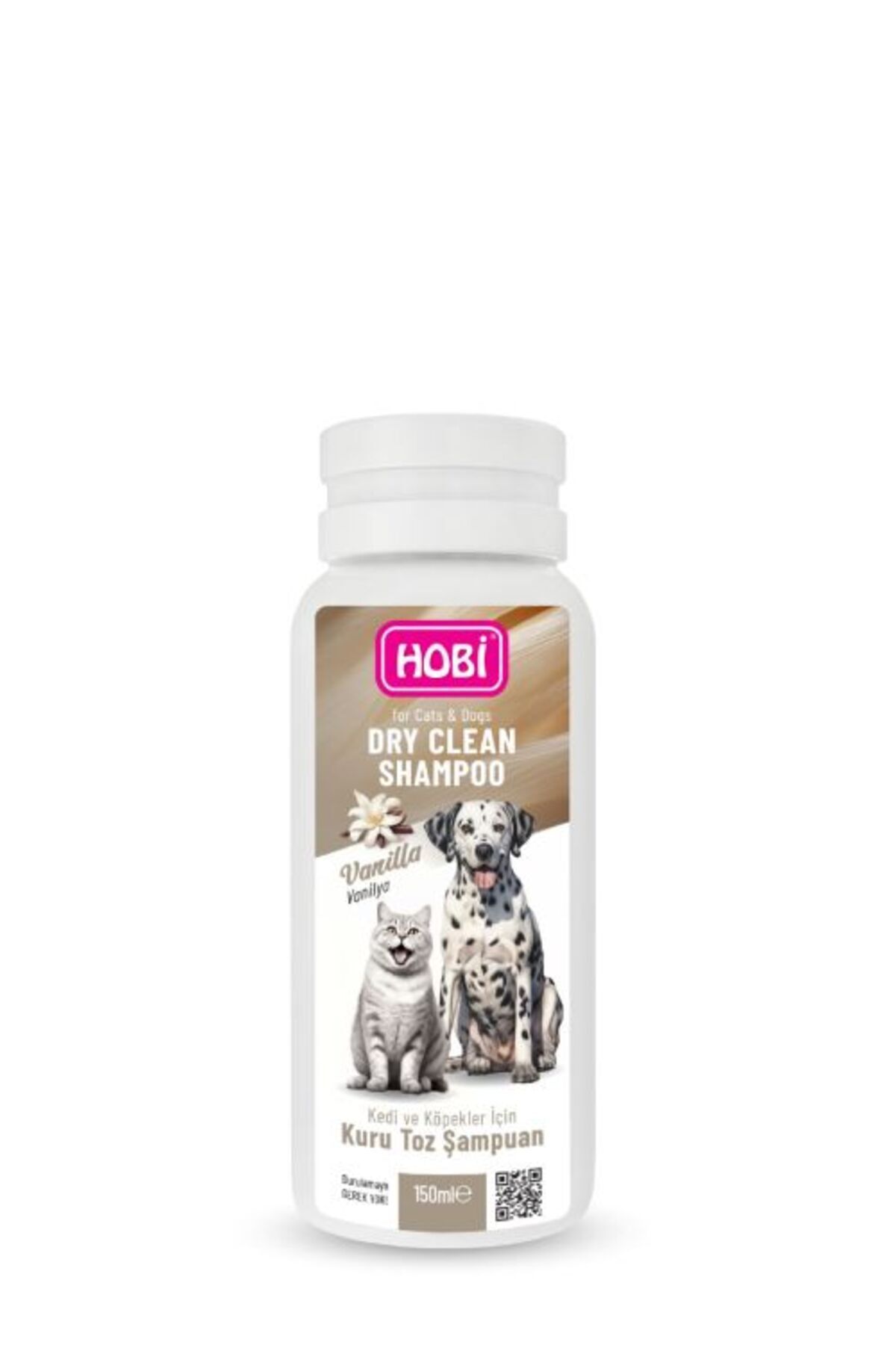 HOBİ Vanilya Kokulu Kedi ve Köpekler İçin Kuru Toz Şampuan 150ml